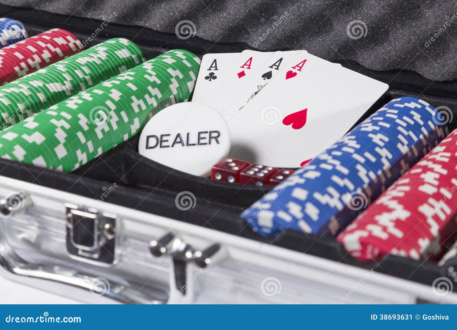 Poker Case with Cards and Chips Stock Image Image of gaming, jackpot