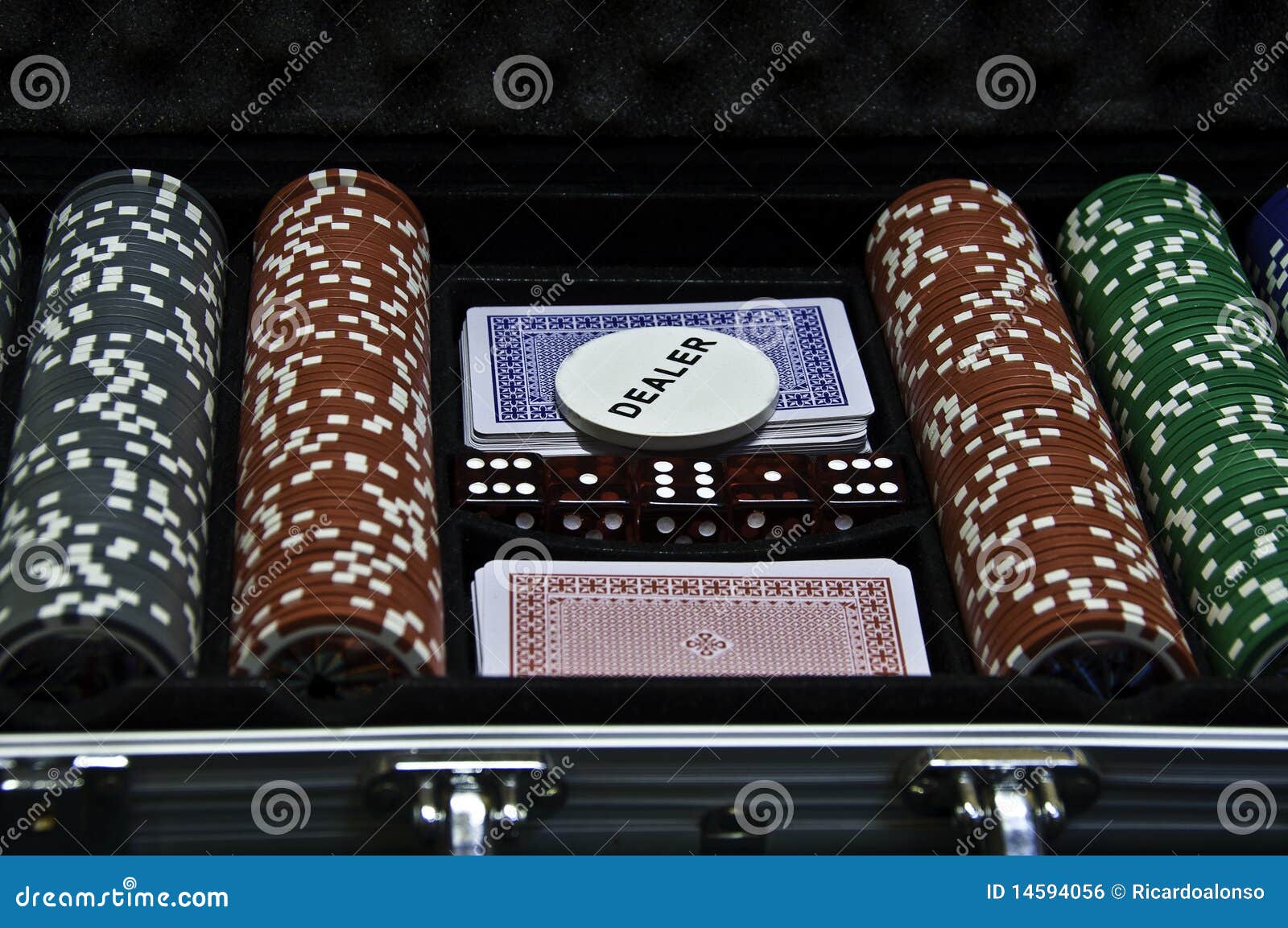 Poker case set stock photo. Image of dealer, poker, case 14594056