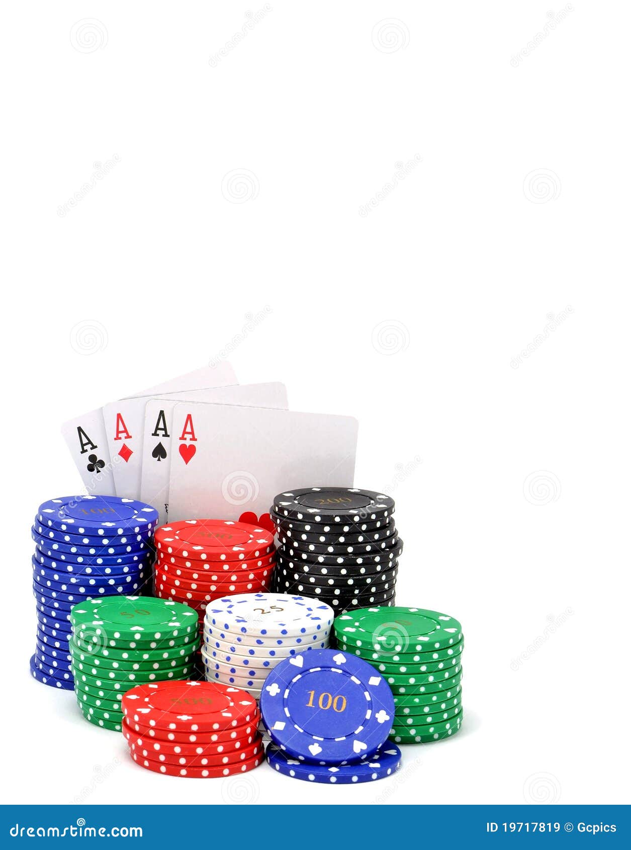Poker chips and cards stock image. Image of gambling 19717819