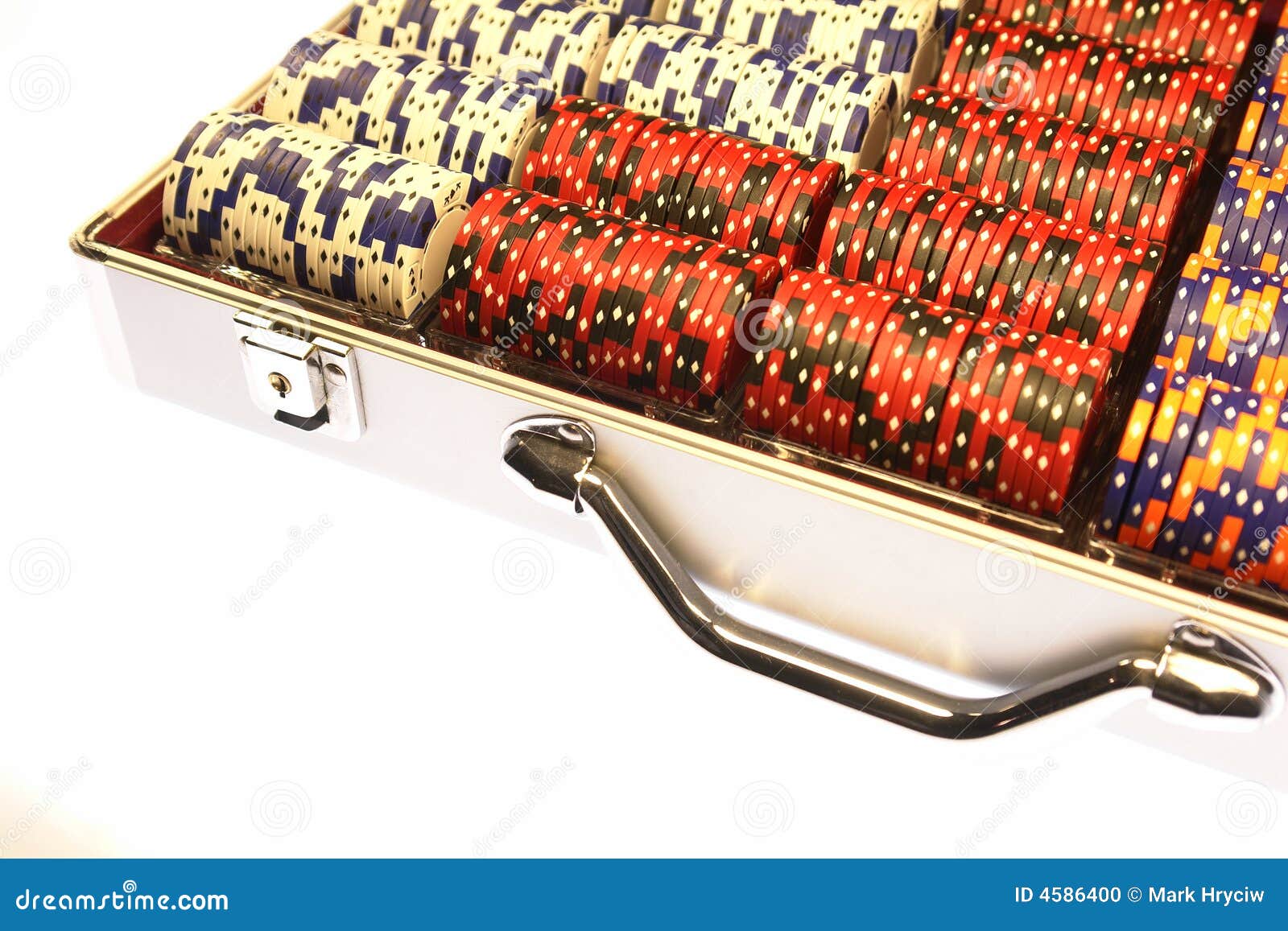 Poker Chips Metal Case Casino Stock Photo Image of betting, tokens
