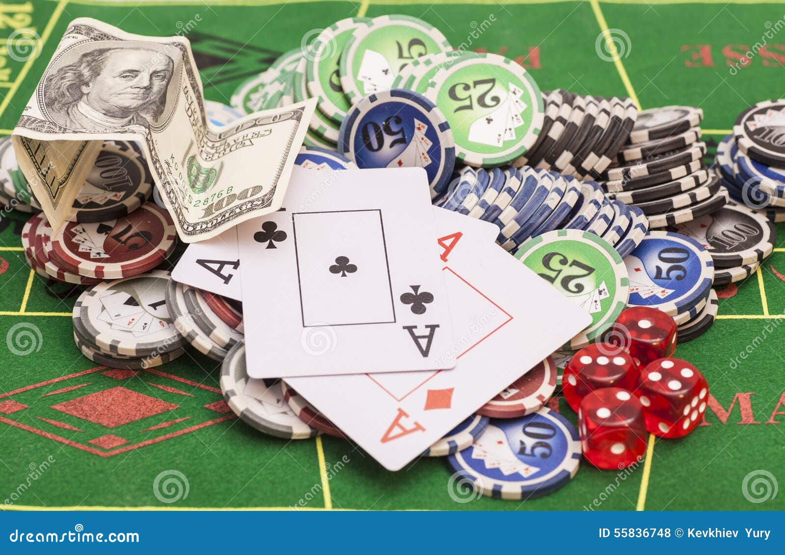 Poker Chips, Money,playing Cards Stock Photo Image of game, amusement