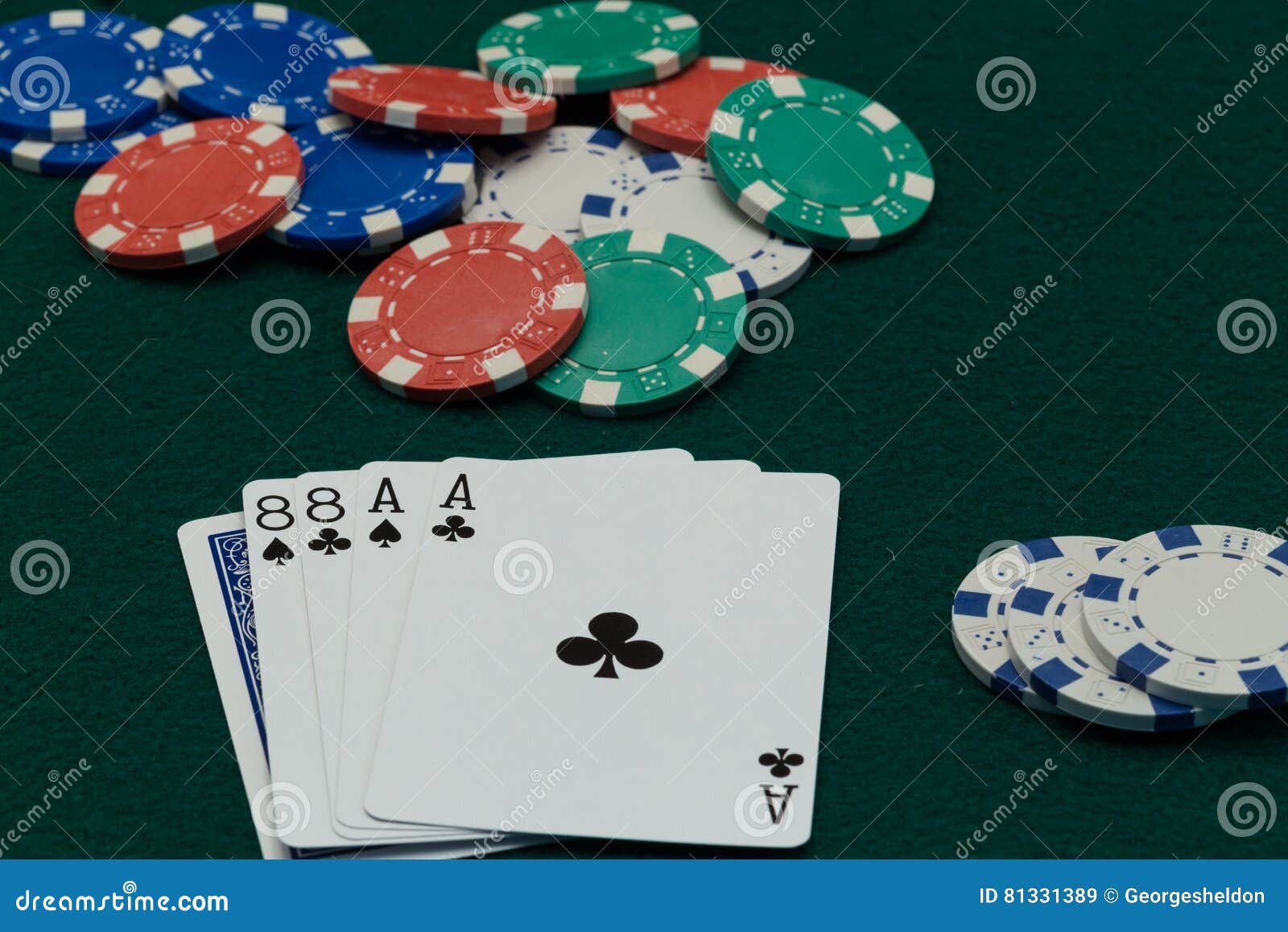 poker dead mans hand with chips