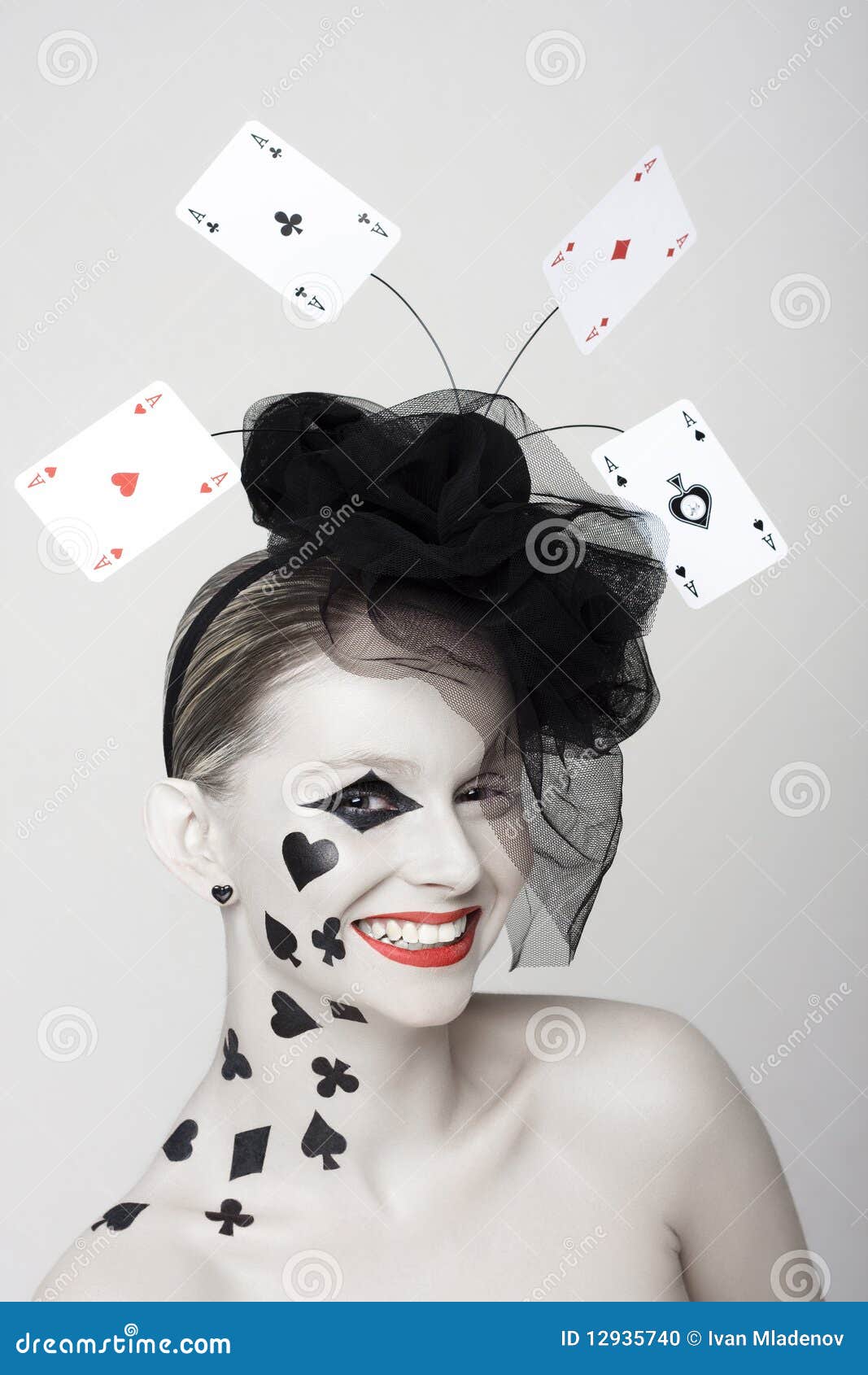 Poker girl 1 stock photo. Image of gamble, passion, bodypaint 12935740