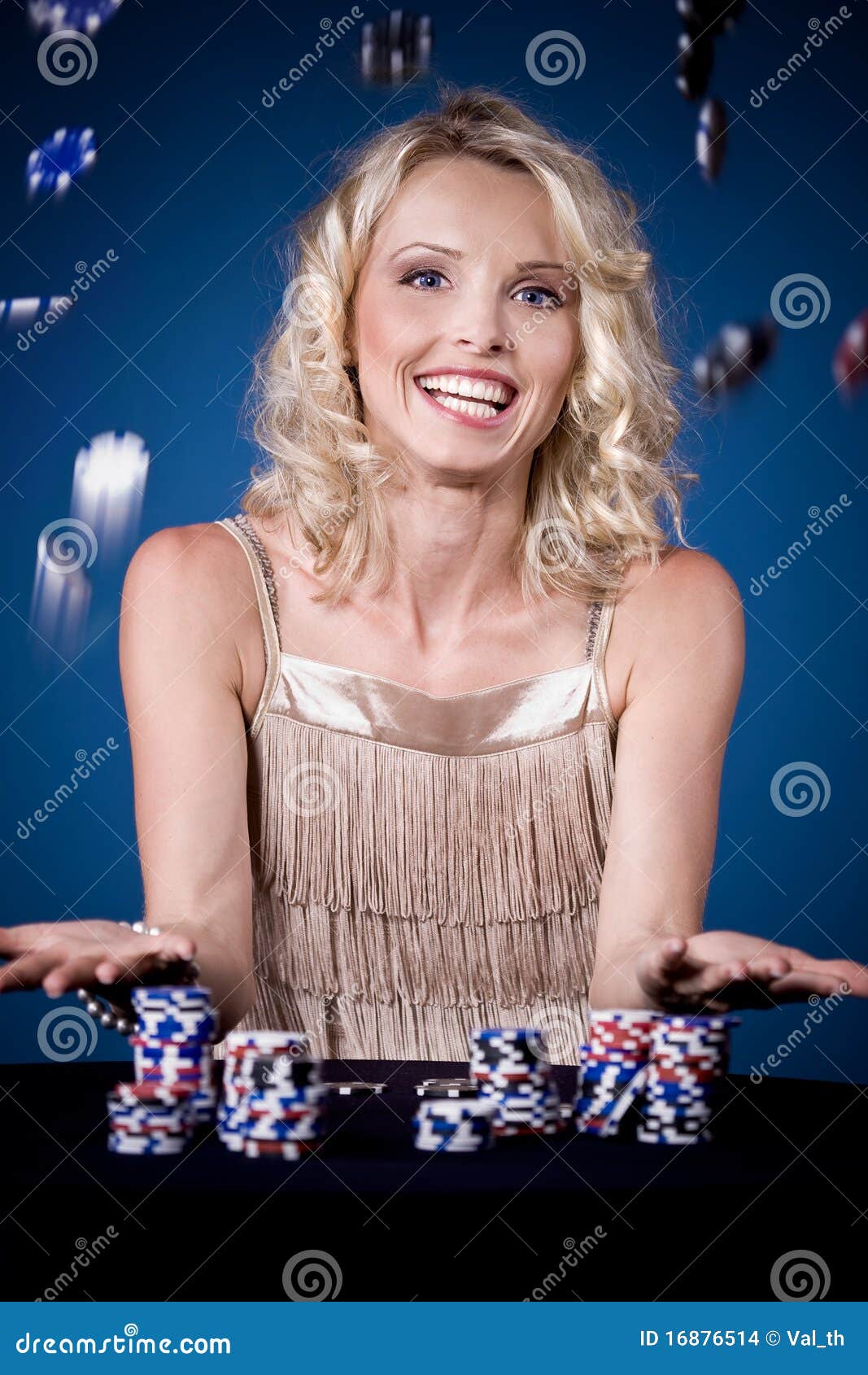 Poker girl stock photo. Image of young, gamble, winning 16876514