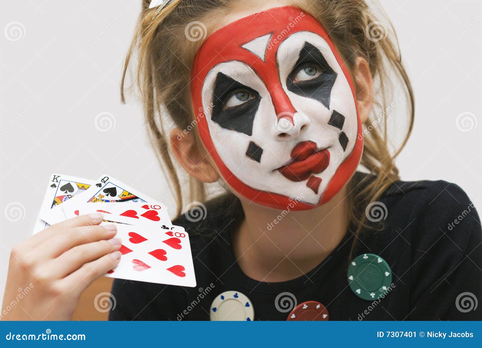 Poker Girl stock image. Image of table, black, girl, eyes 7307401