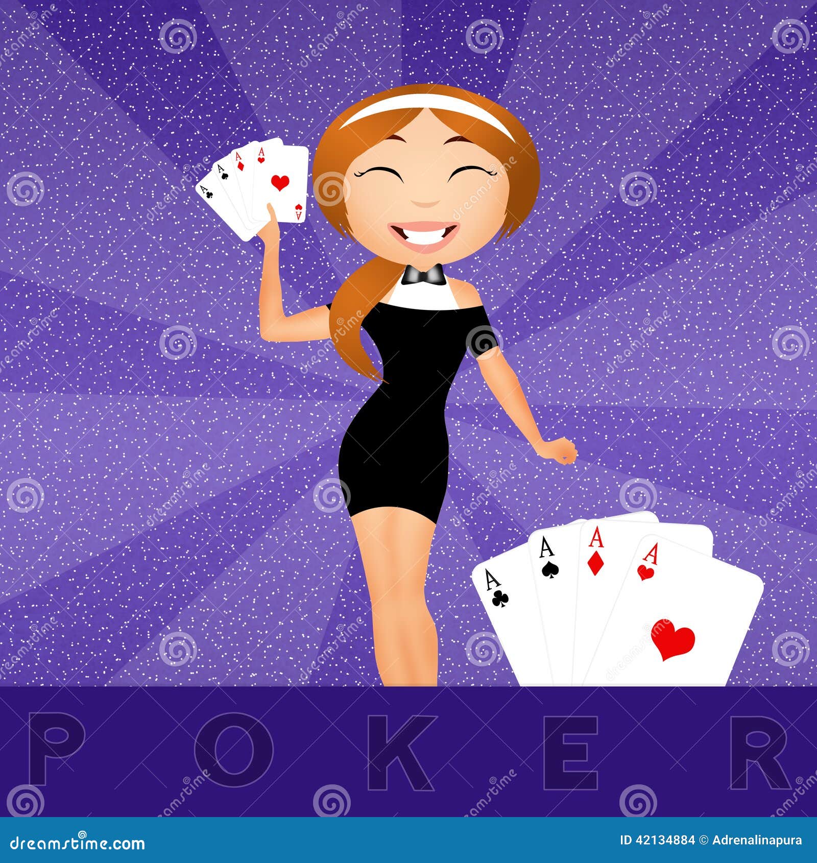 Poker stock illustration. Illustration of cartoon, poker - 42134884