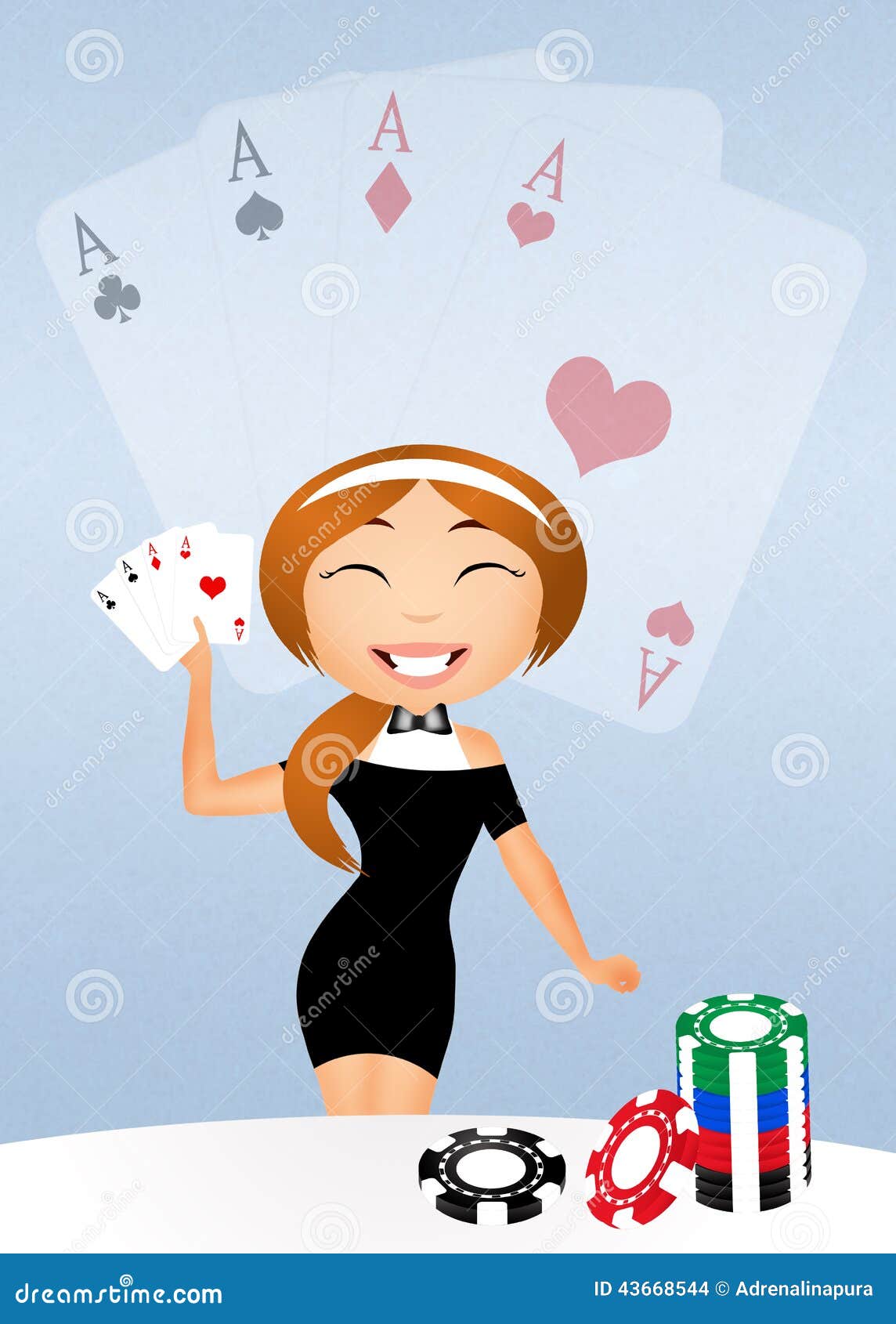 Poker stock illustration. Illustration of leisure, cards - 43668544