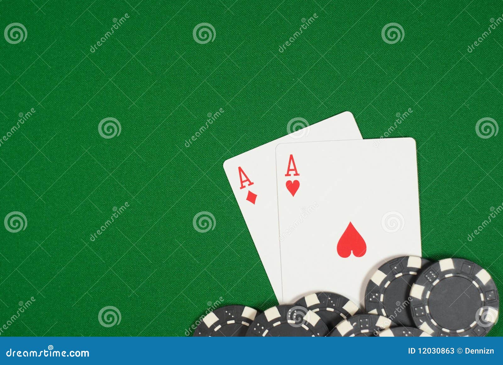 Poker, Pocket Aces stock image. Image of poker, chip 12030863