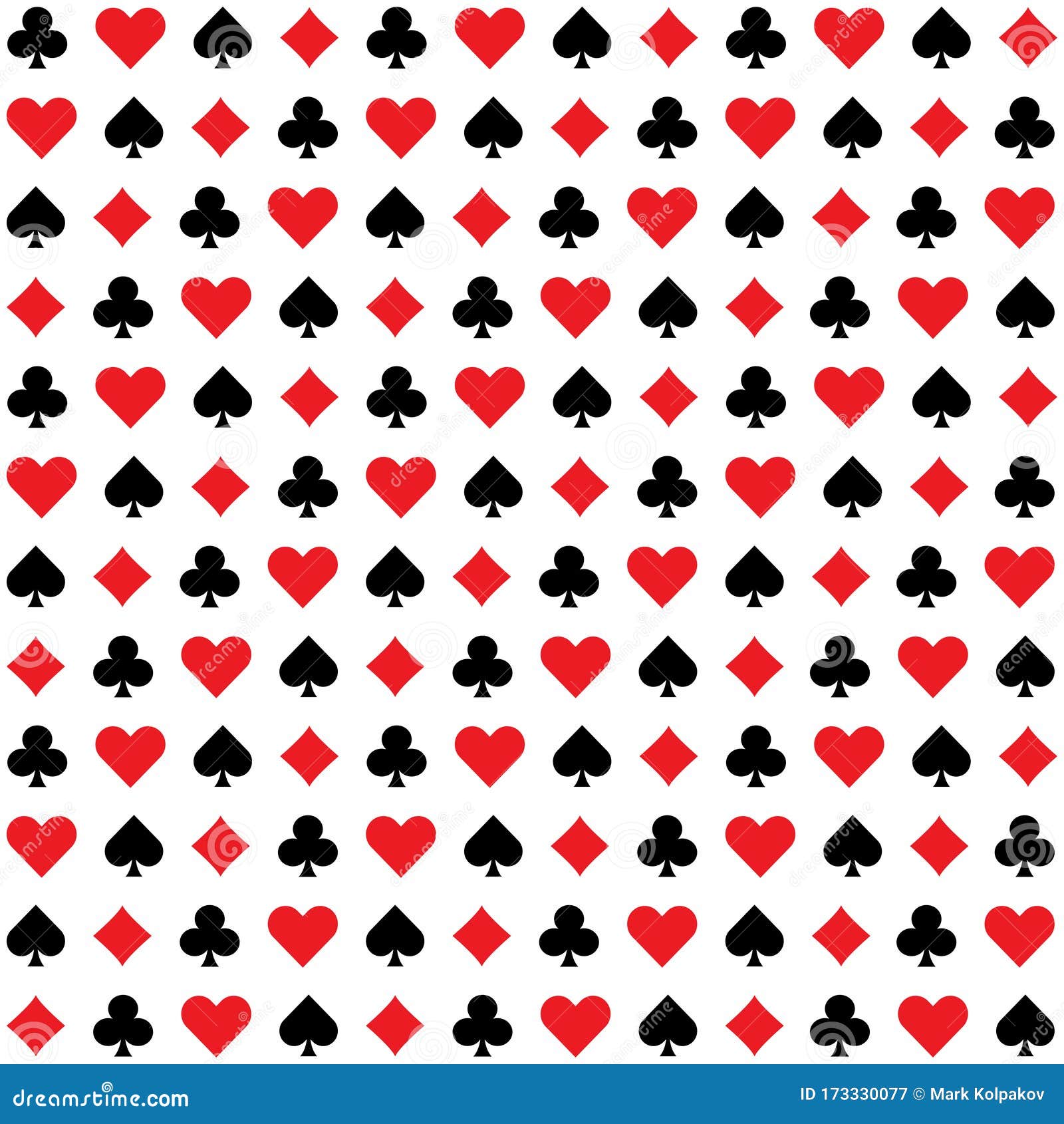 Poker Seamless. Illustration Seamless Pattern Background, Vector Stock ...