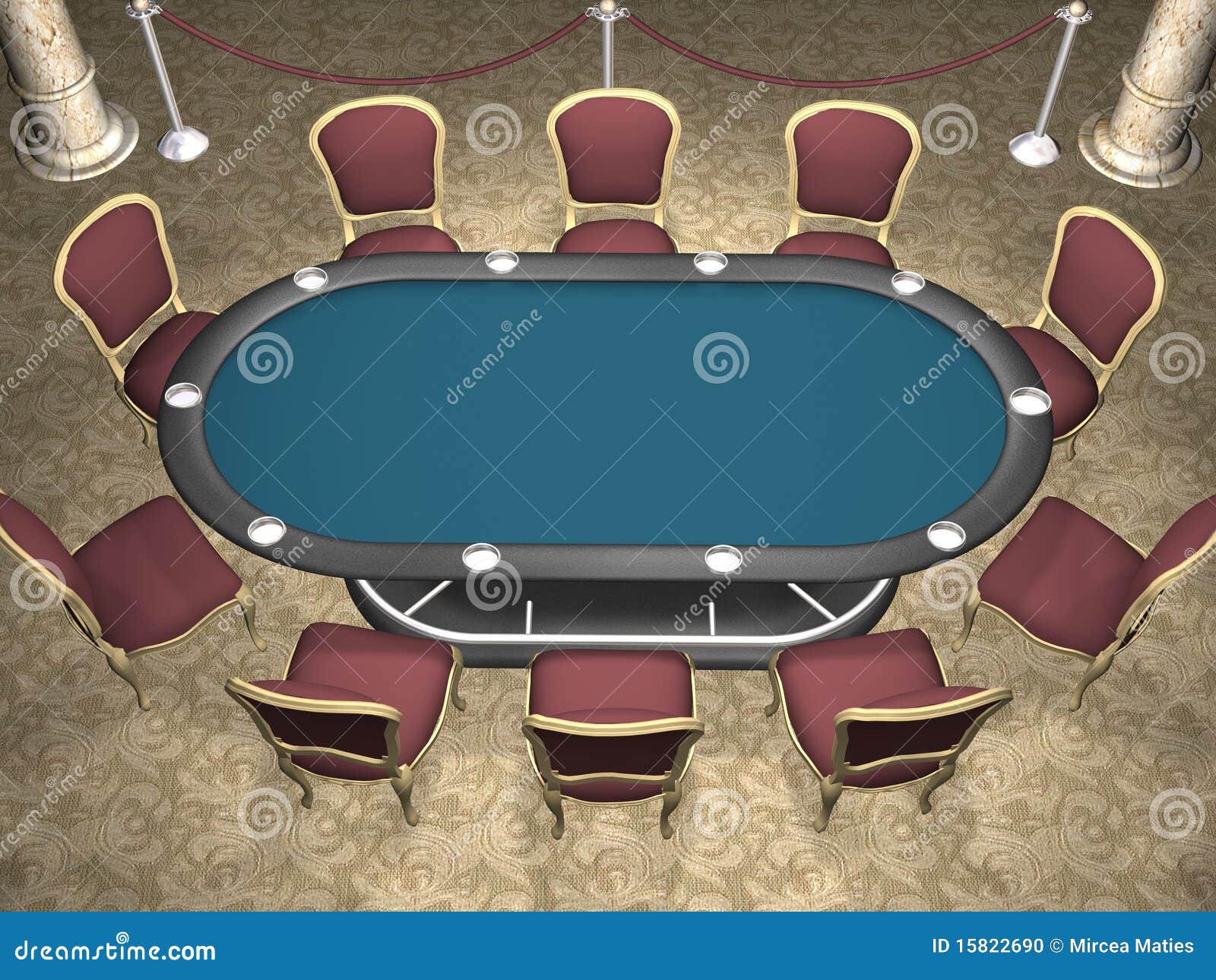 Poker table stock illustration. Illustration of rendering 15822690