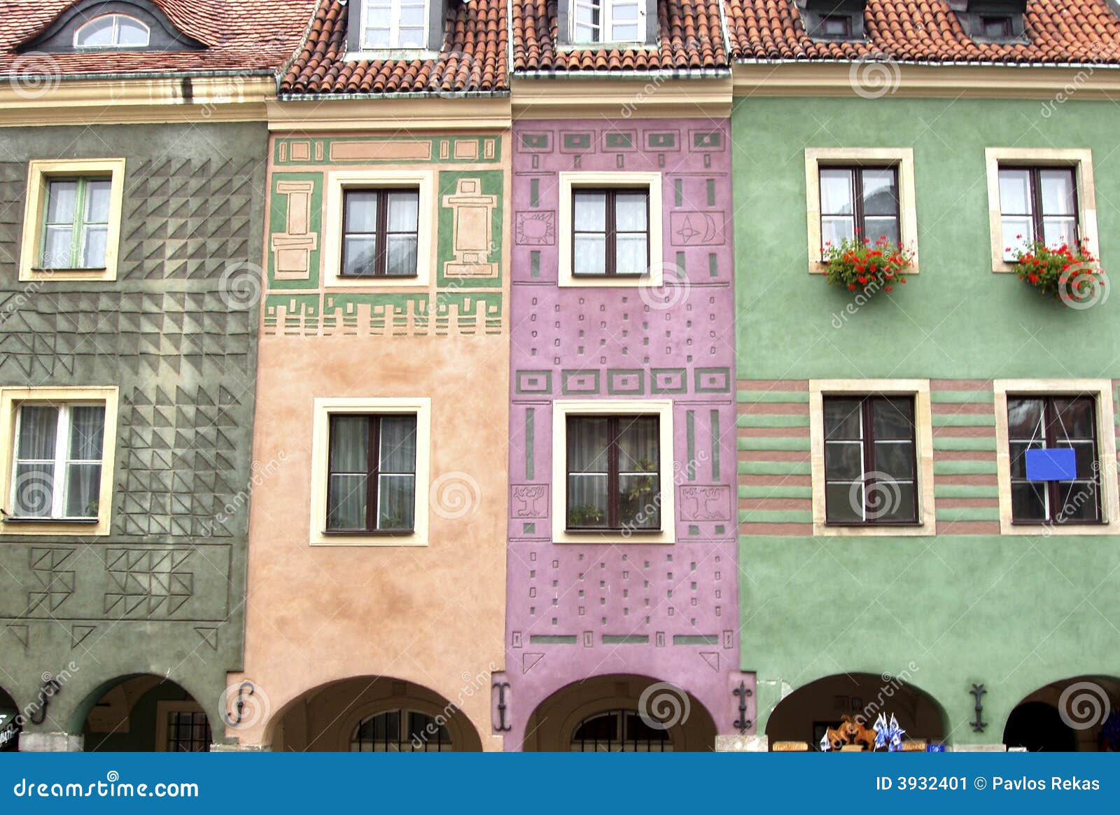 Poland, Poznan Homes in Old Town Stock Image Image of brick, poland