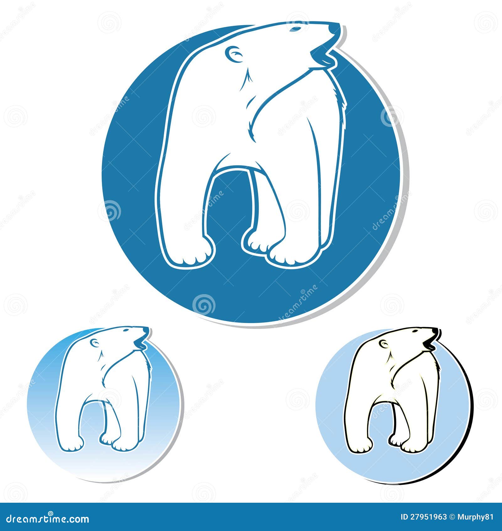 Polar bear label stock vector. Illustration of ecology 27951963