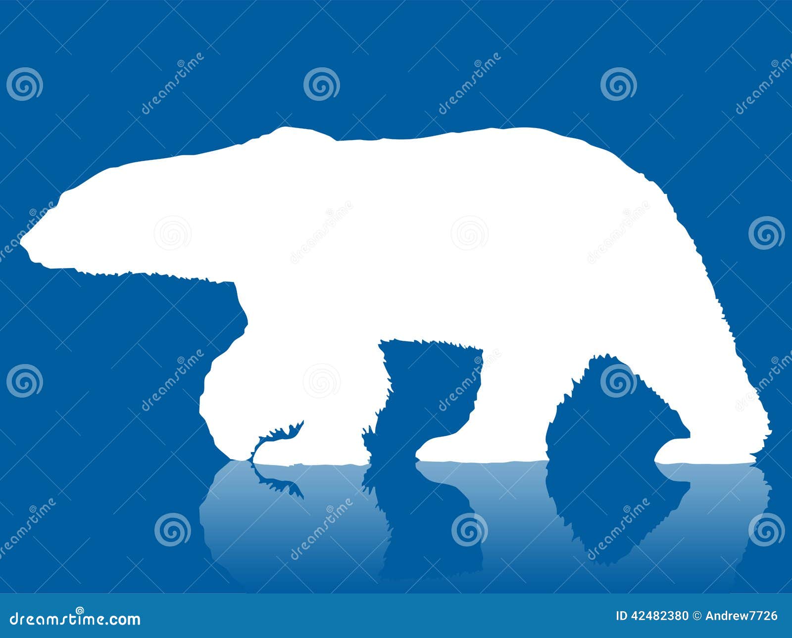 polar bear silhouette