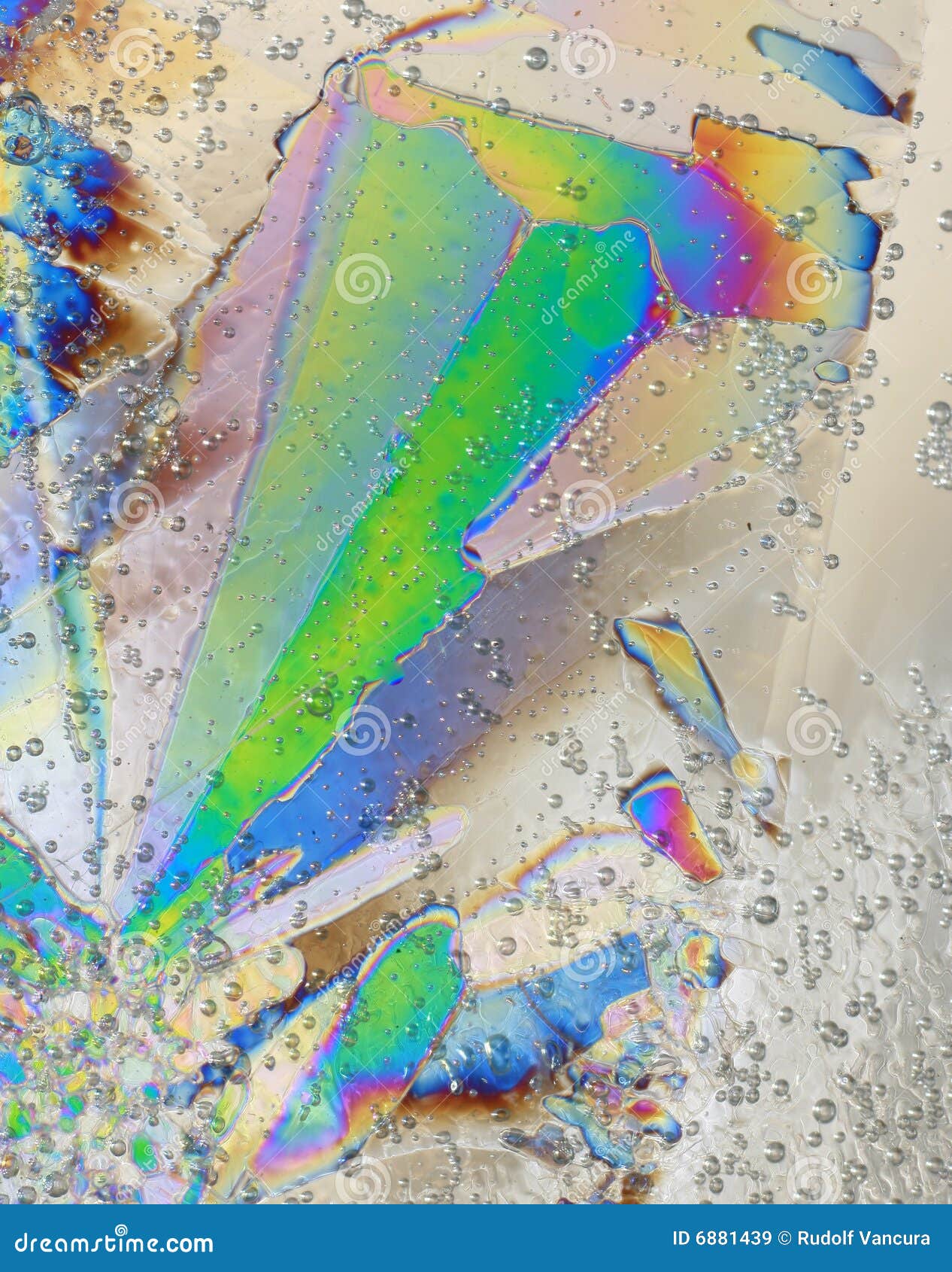 Polarized ice crystals stock image. Image of light, colour 6881439