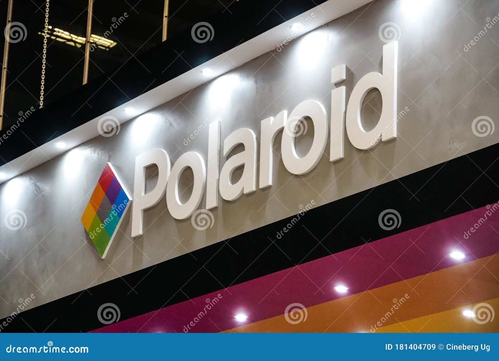 Polaroid Corporation sign editorial stock image. Illustration of logo -  181404709