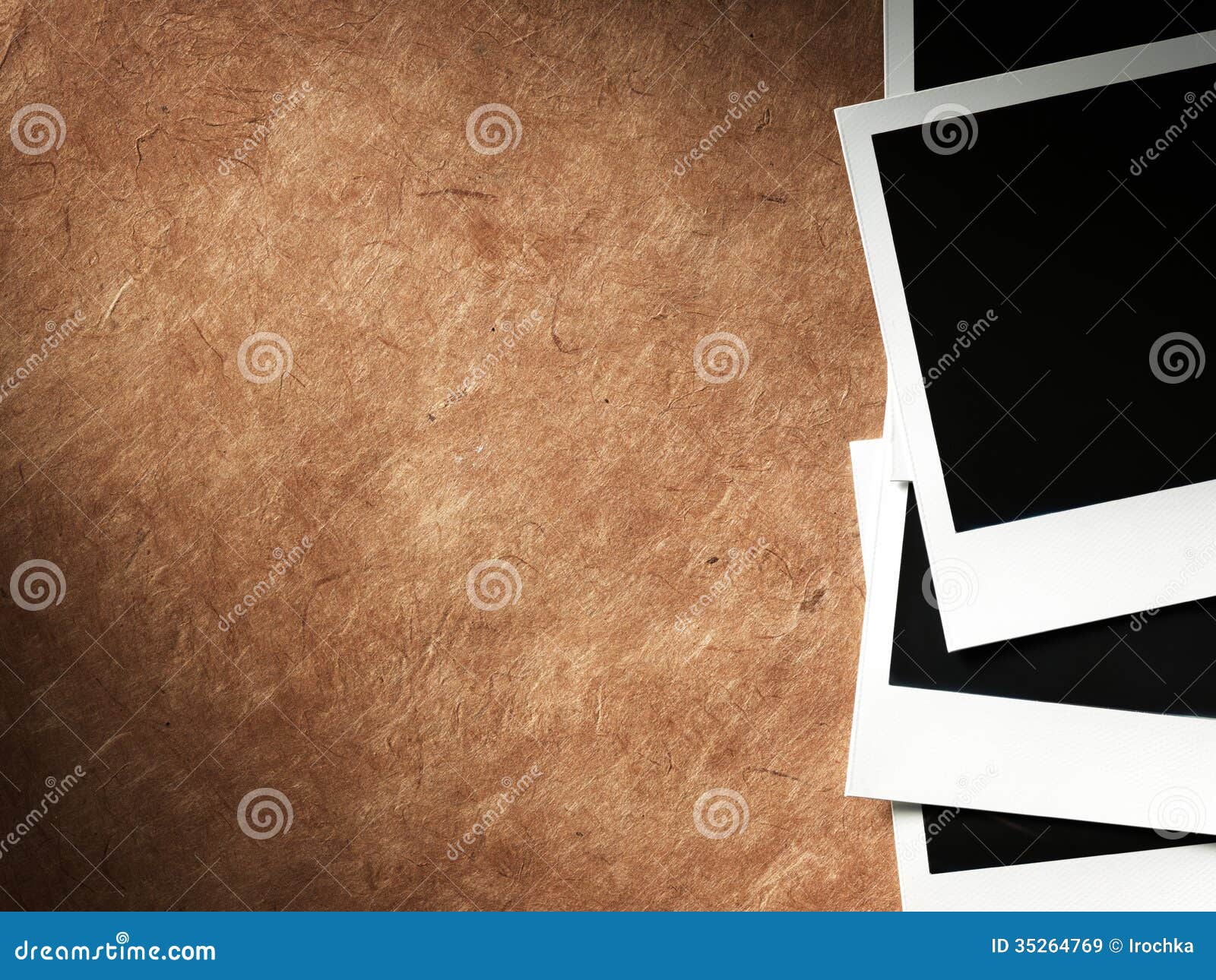 Polaroid Style Photo Frames On Vintage Paper 52979502