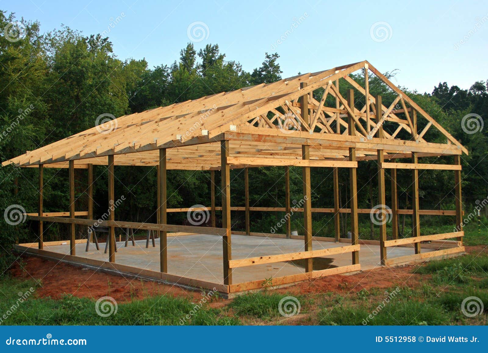 Pole Barn stock photo. Image of wooden, construction, wood 