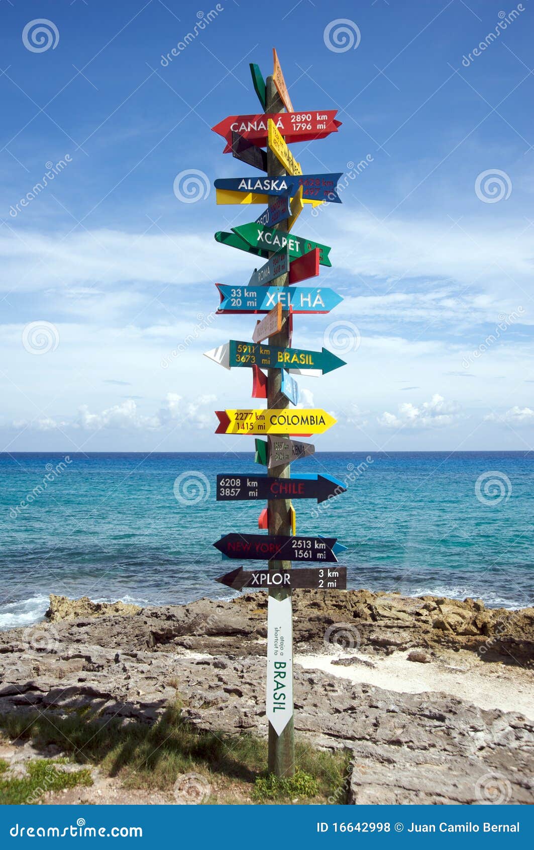 Pole indicating directions stock photo. Image of alaska 16642998