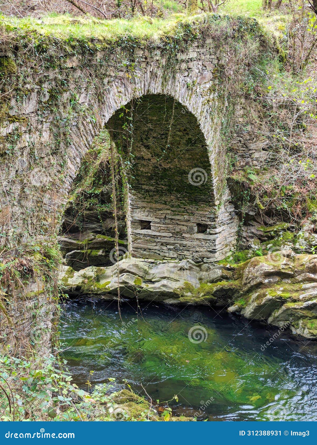 polea roman and bridge, villayon municipality, asturias, spain