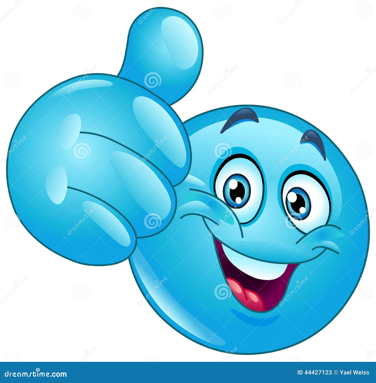 Polegar azul para cima ilustração do vetor. Ilustração de cartoon - 44427123, image size:1600x1631