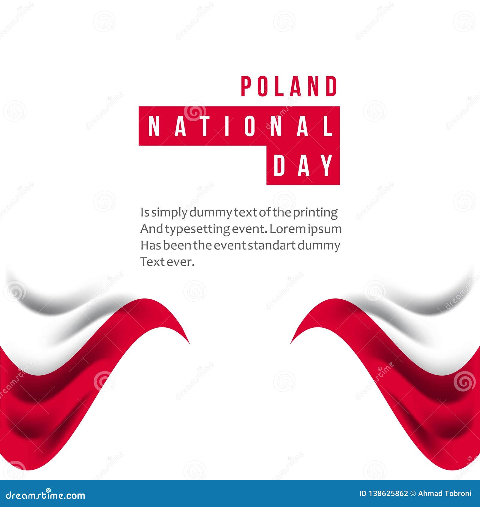 Polen-Nationaltag-Vektor-Schablonen-Entwurfs-Illustration. Polen-Nationaltag-Vektor-Entwurfs-Illustration