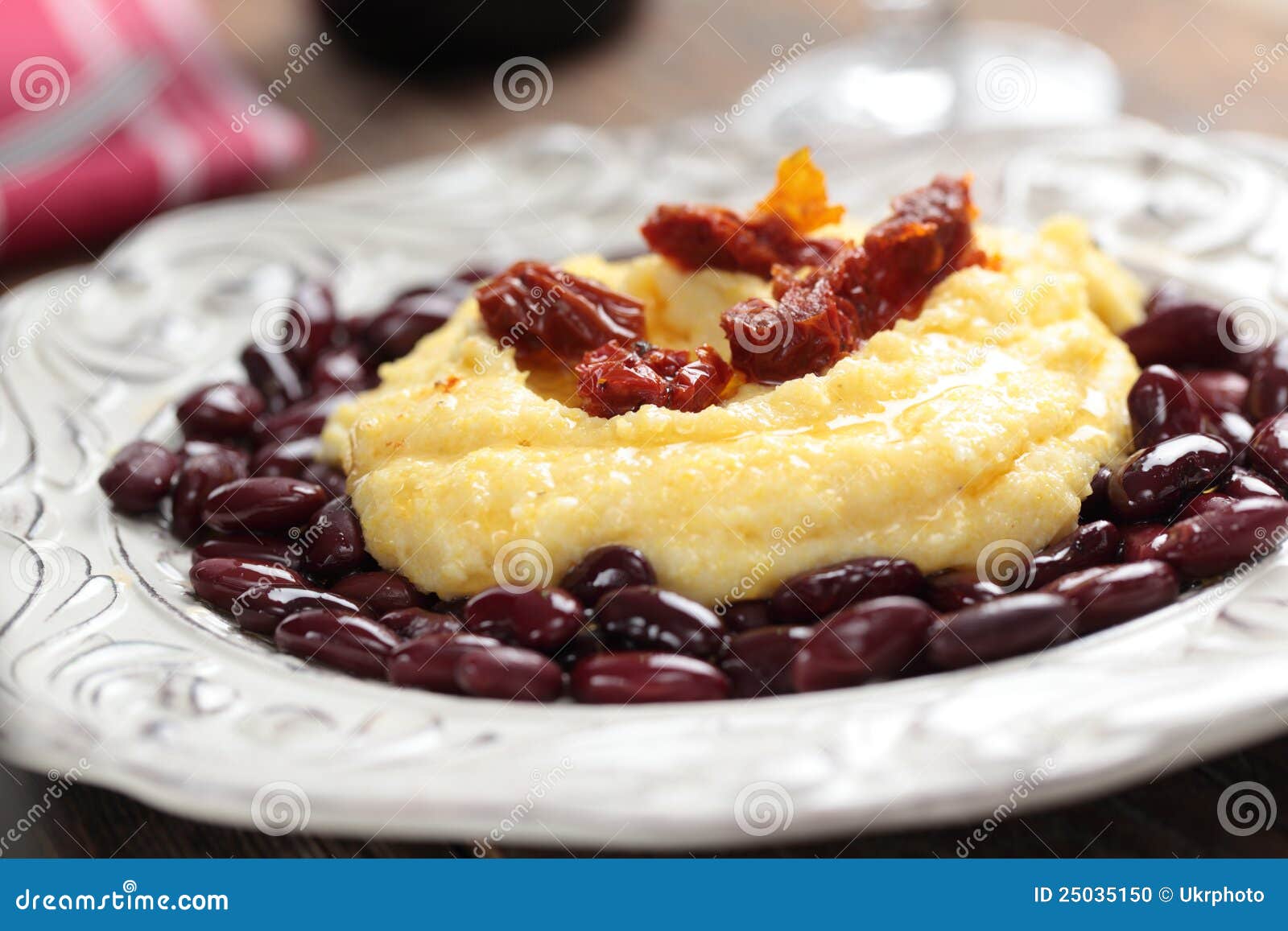 Polenta with Beans and Tomato Stock Photo Image of tomatoes, tomato 25035150