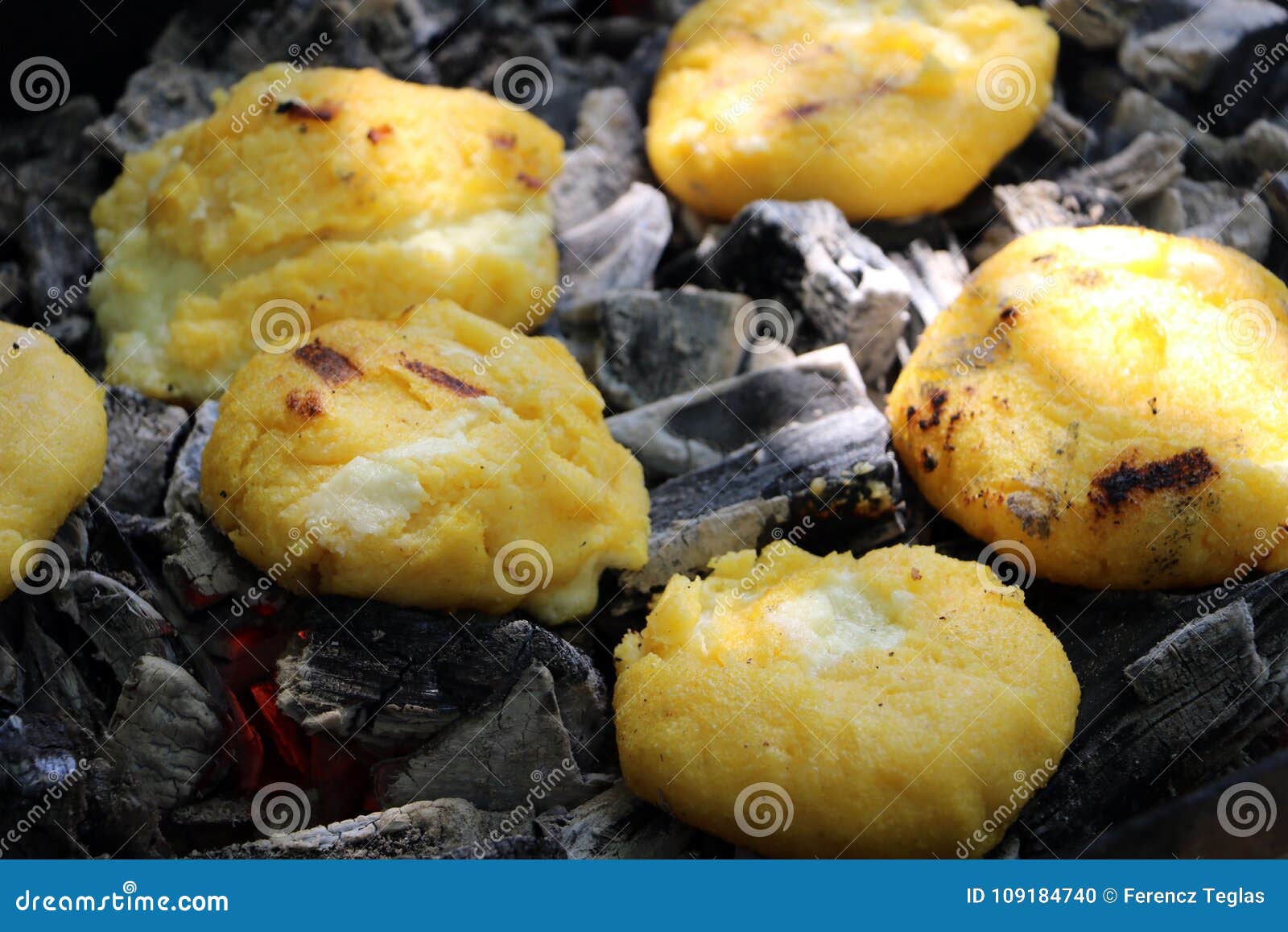 Polenta on the grill stock photo. Image of cooking, gourmet 109184740