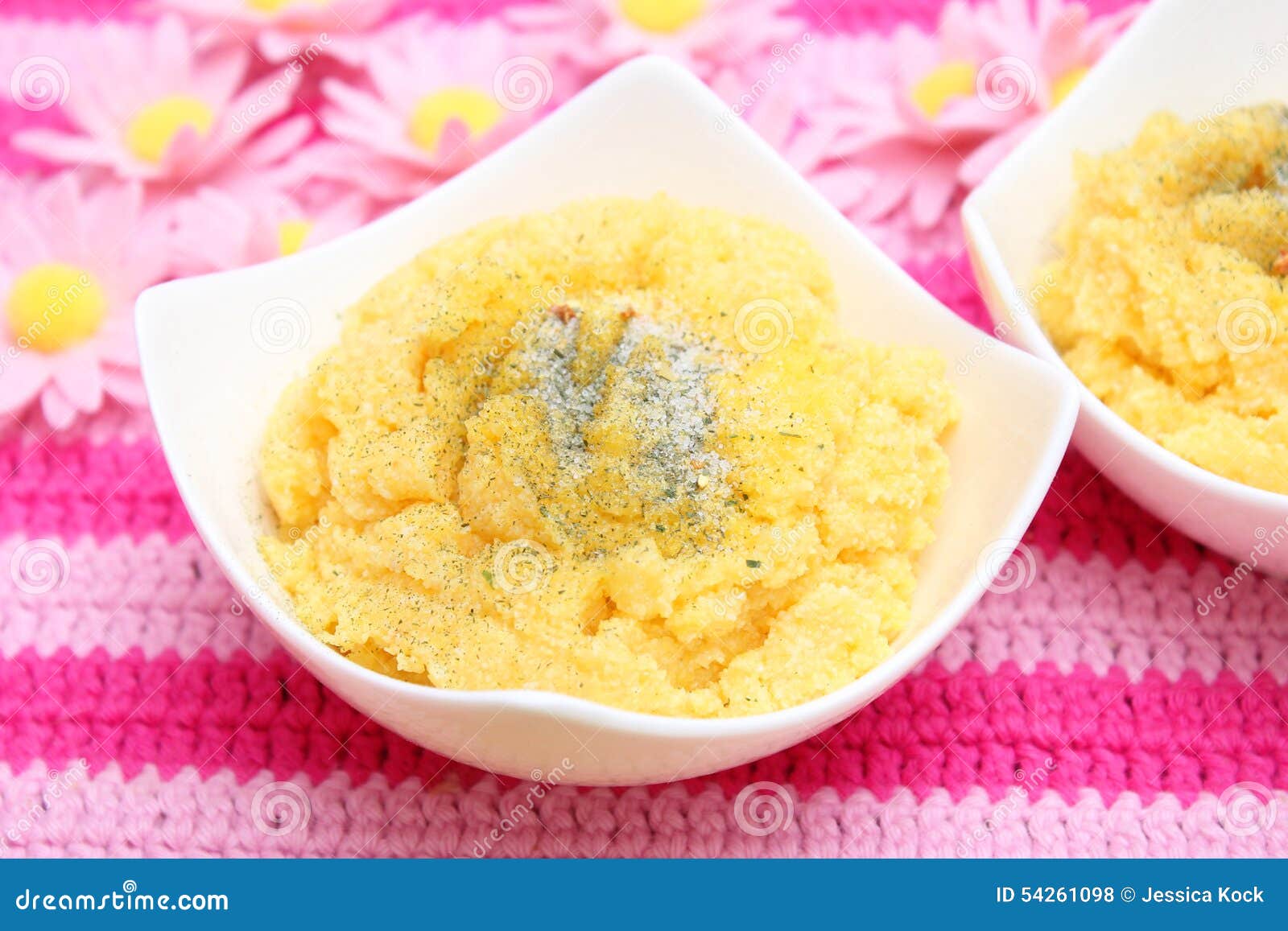 Polenta with herbs stock photo. Image of vegetarian, starter 54261098