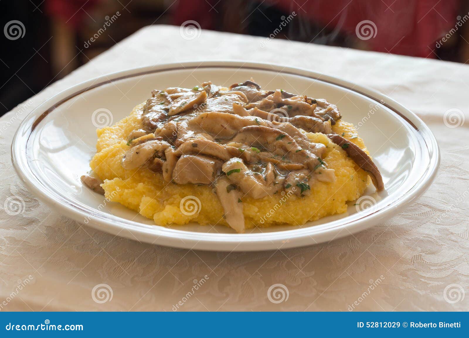 Polenta and Porcini stock image. Image of yellow, cooking 52812029