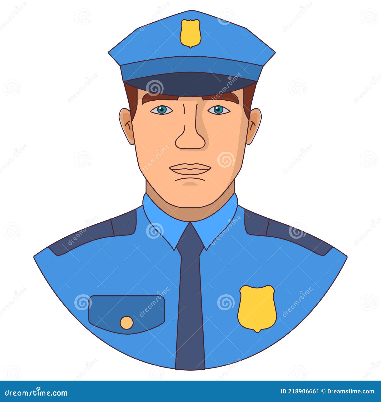 Policía Personaje De Dibujos Animados. Policía Con Uniforme. Ilustración del Vector - Ilustración de gente, seguridad: 218906661 Policía Personaje De Dibujos Animados. Policía Con Uniforme. Ilustración del Vector - Ilustración de gente, seguridad: 218906661
