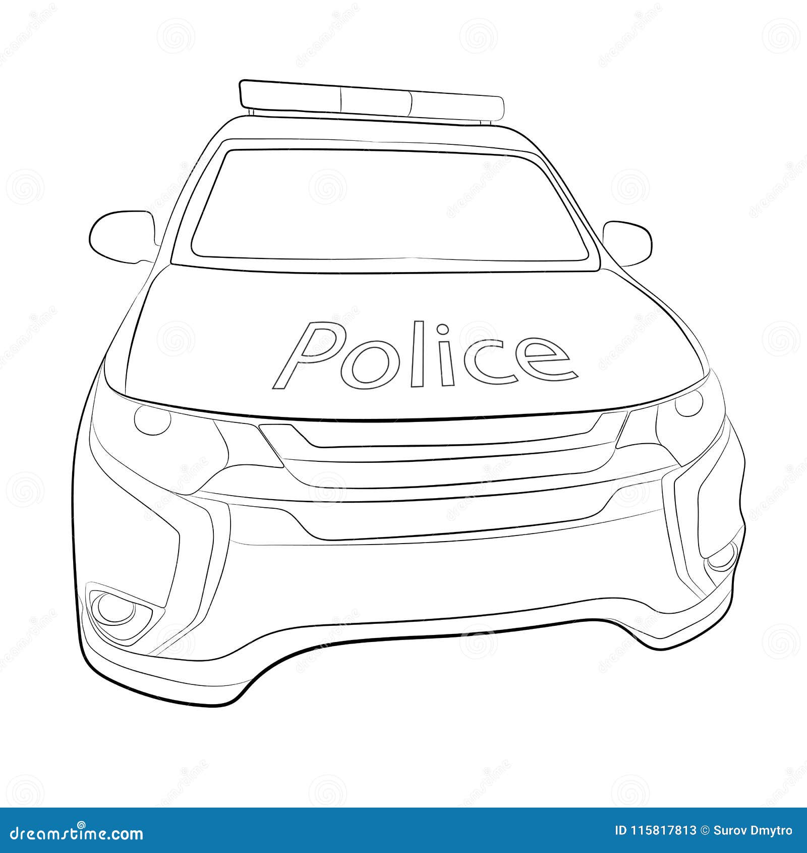 Police Car Drawing Illustration Stock Illustration Illustration of