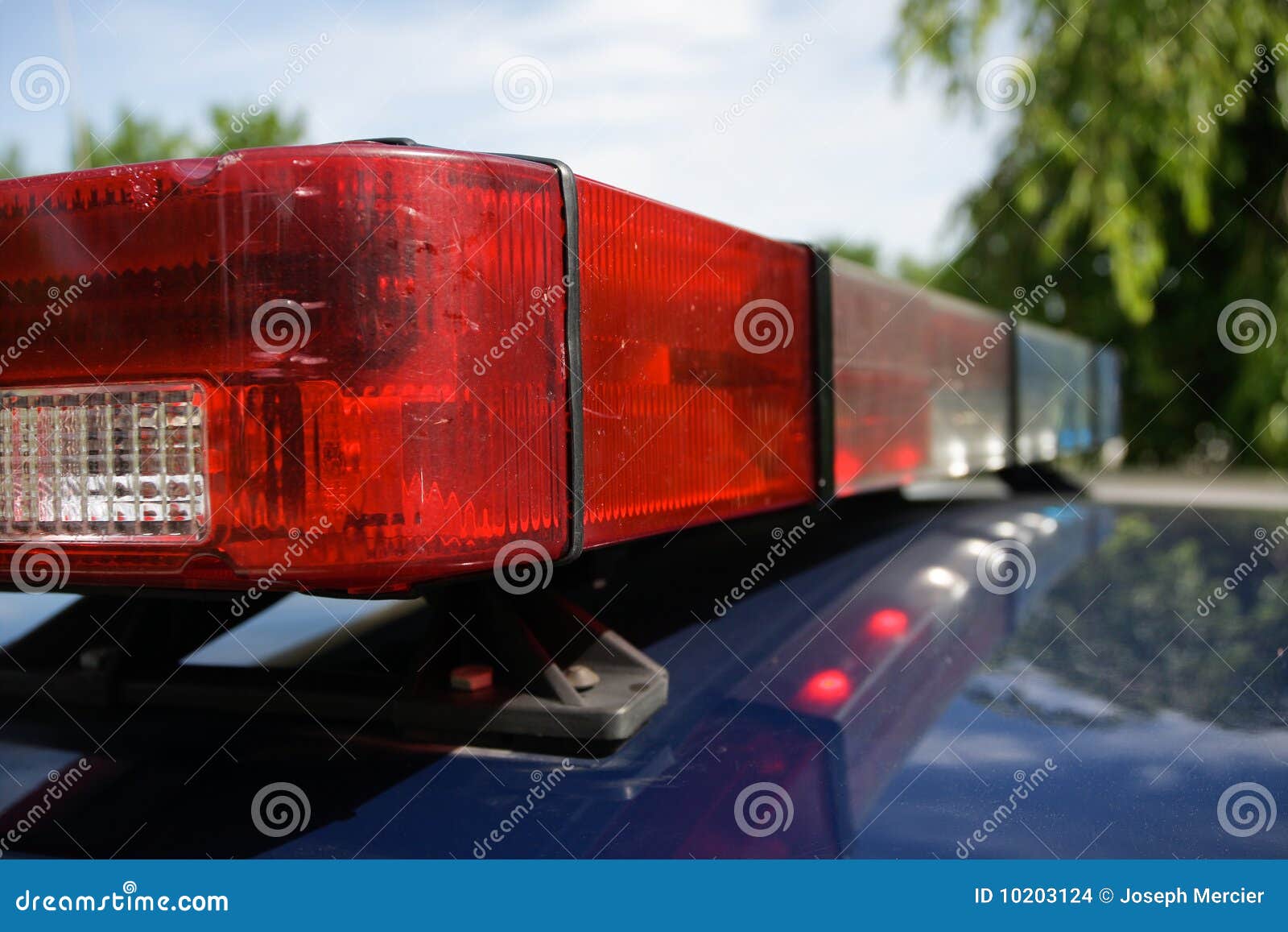 Police Car Strobe Lights stock photo. Image of siren 10203124