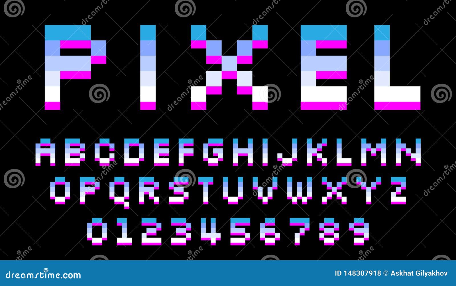 Une Droite Et Un Vecteur 8 Lettres Police De Pixel 8 Lettres Et Nombres De Bit Illustration de Vecteur - Illustration du discothèque, décoration: 148307918