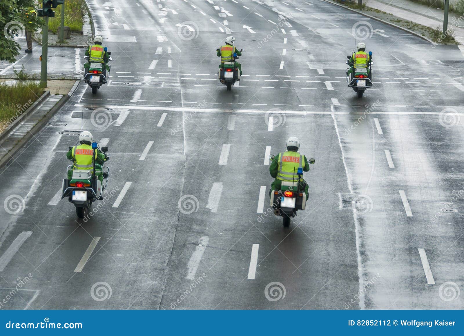 police escort with motorbikes