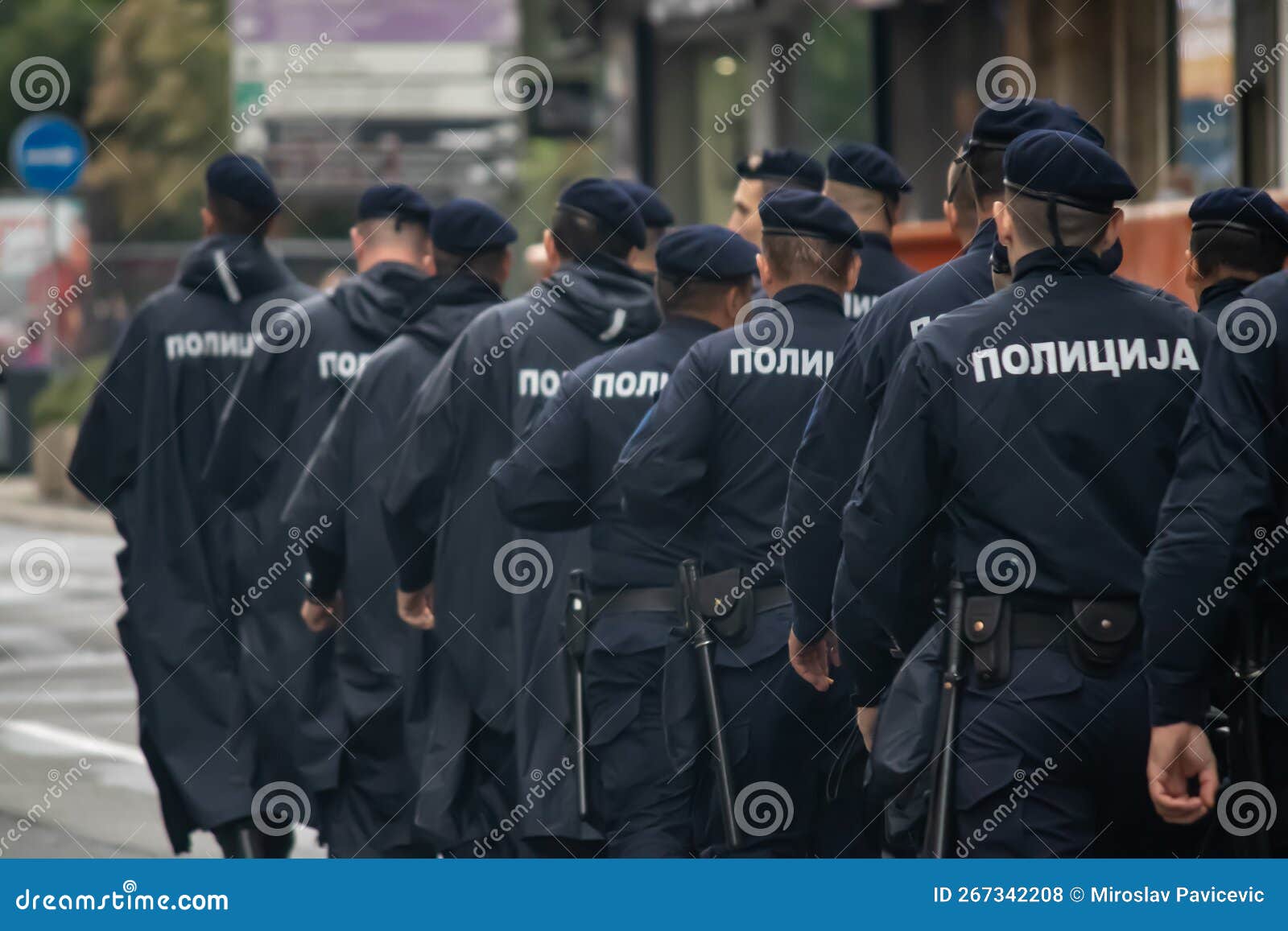 Police Forces And Members Of Special Forces Of Riot Police In Uniforms ...