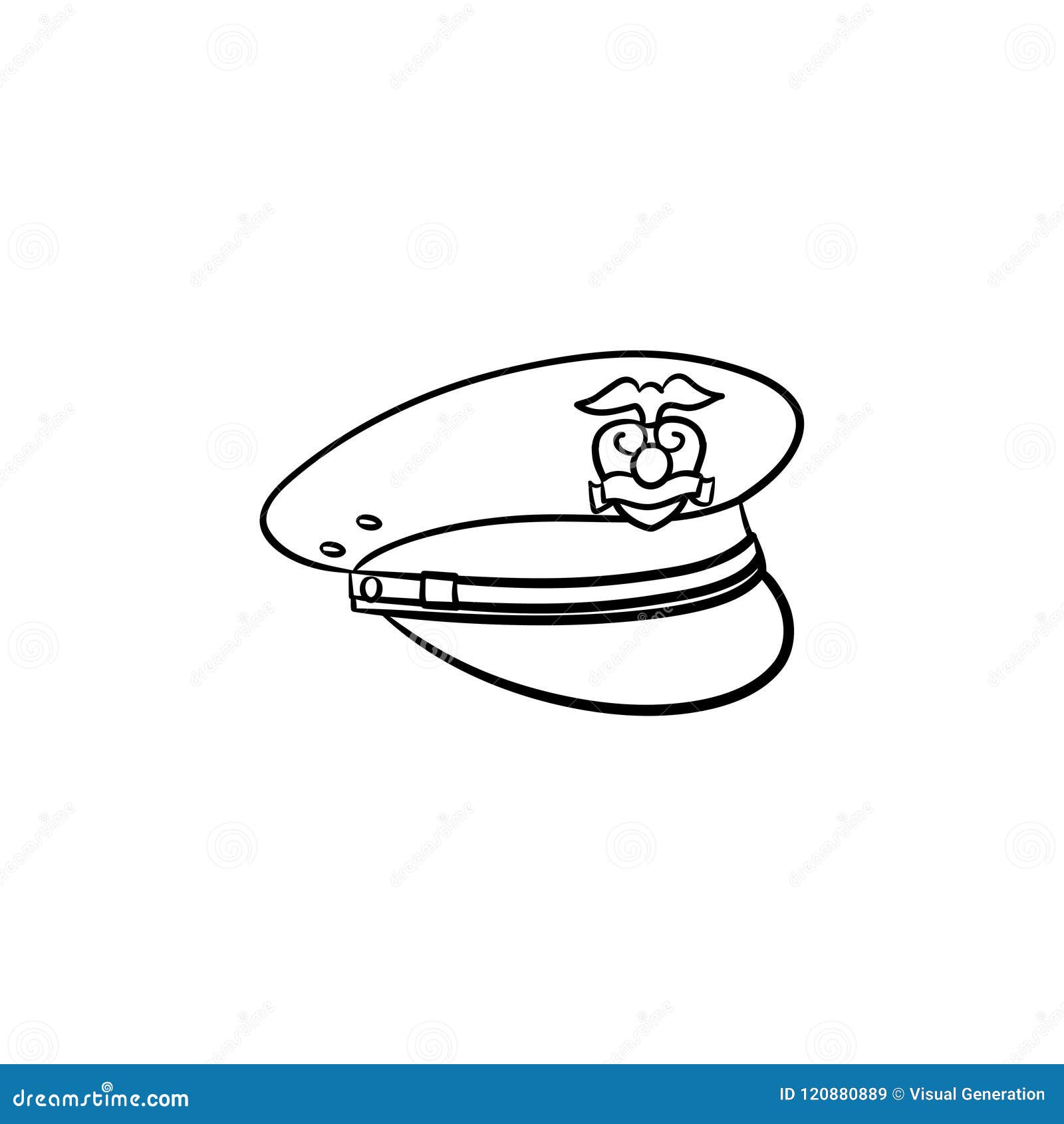 Police Hat Cartoon Drawing