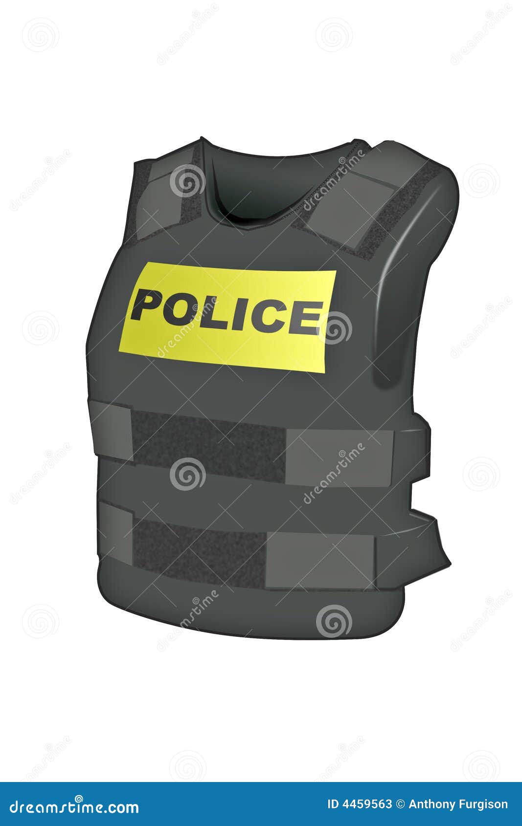 Police Kevlar vest stock illustration. Illustration of fabric