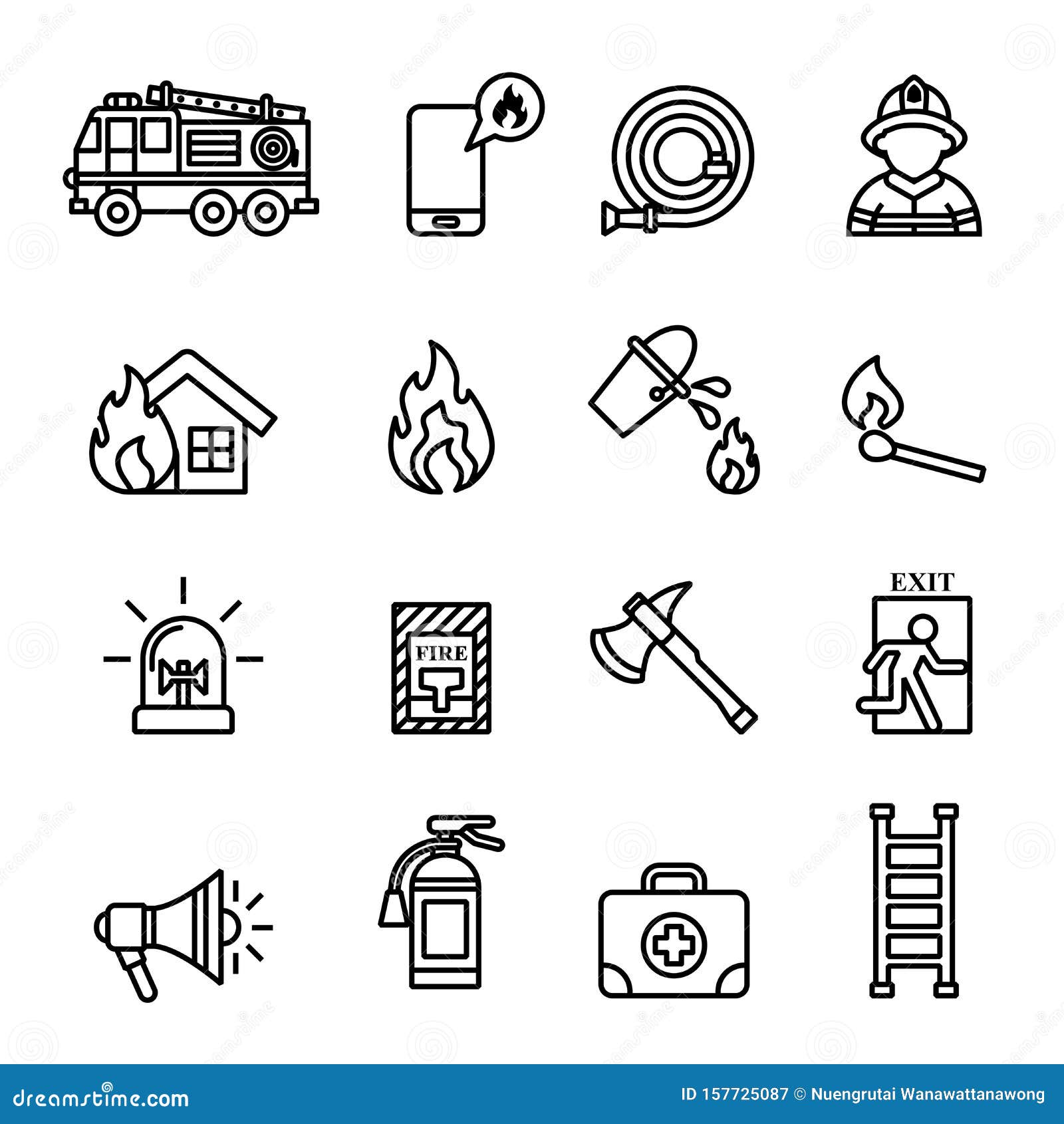 Police and Law Enforcement Icons Set. Thin Line Style Stock Vector ...