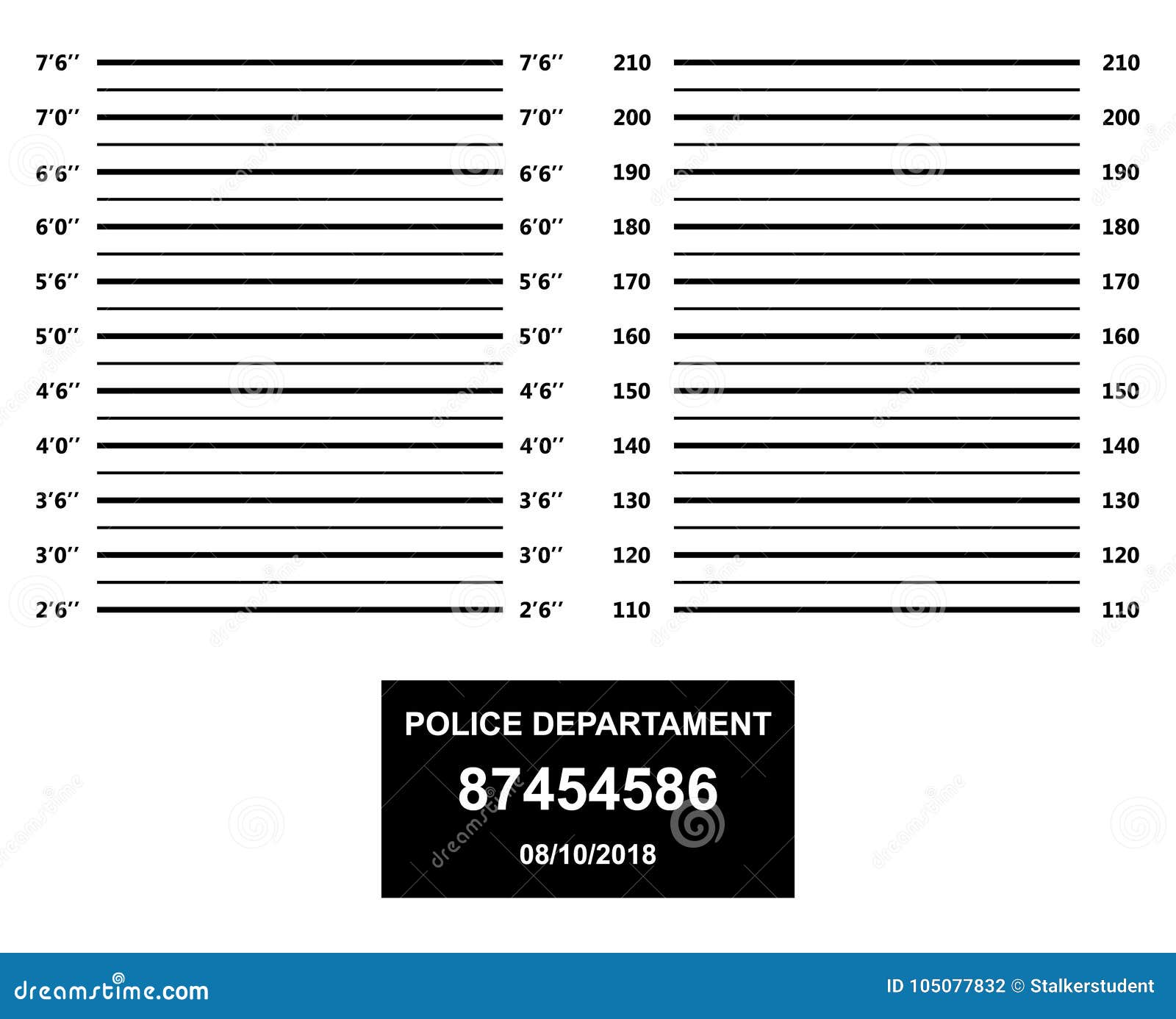 Police Lineup Or Mugshot Background Stock Illustration - Download