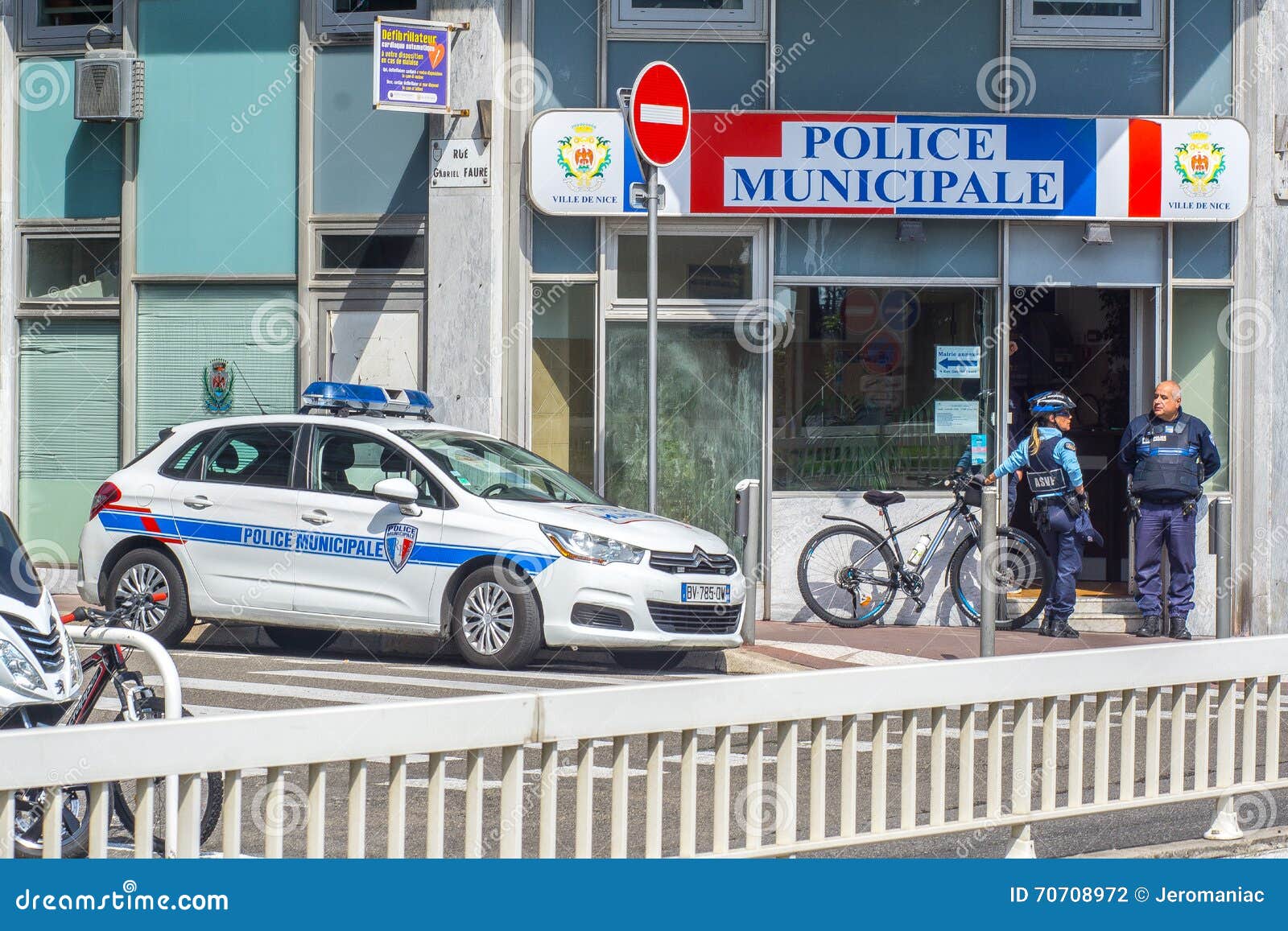 Police Municipale, Nice, France. Editorial Photography - Image of france,  station: 70708972