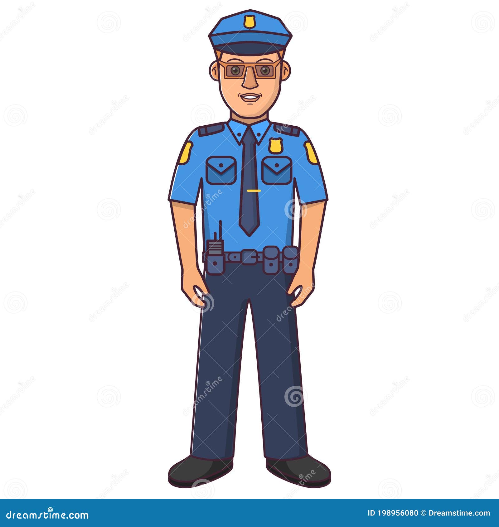 Police Officer Cartoon Character. Police Man in a Uniform. Stock Vector - Illustration of occupation, cartoon: 198956080 Police Officer Cartoon Character. Police Man in a Uniform. Stock Vector - Illustration of occupation, cartoon: 198956080