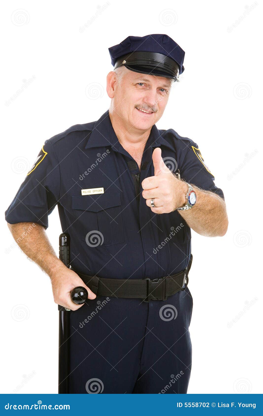 Police Officer ThumbsUp stock photo. Image of isolated 5558702