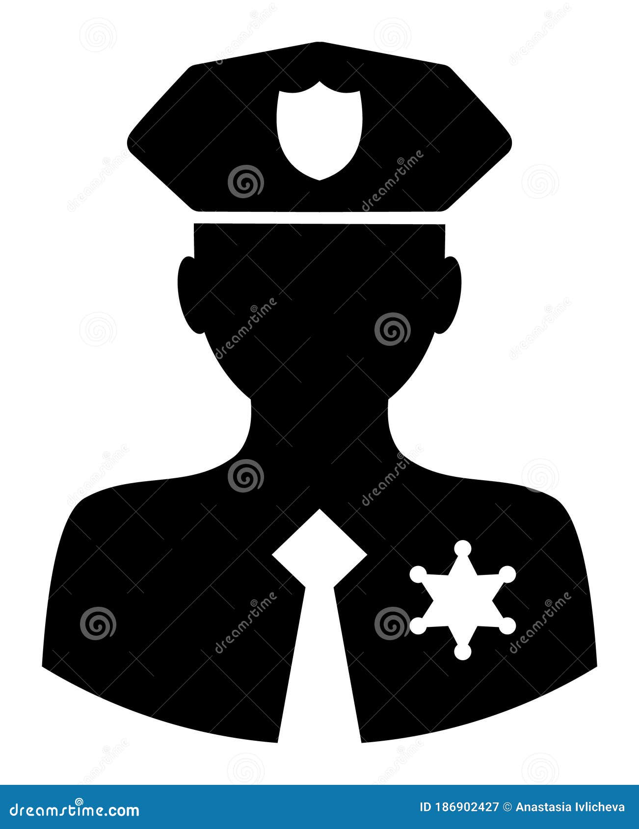 police patrolman - raster icon 