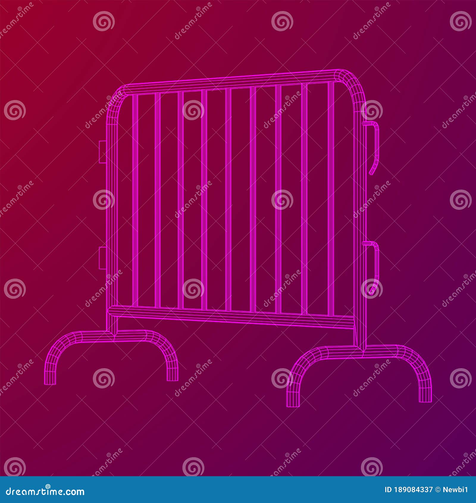 Police Riot Fence. Vector Illustration. Stock Vector Illustration of