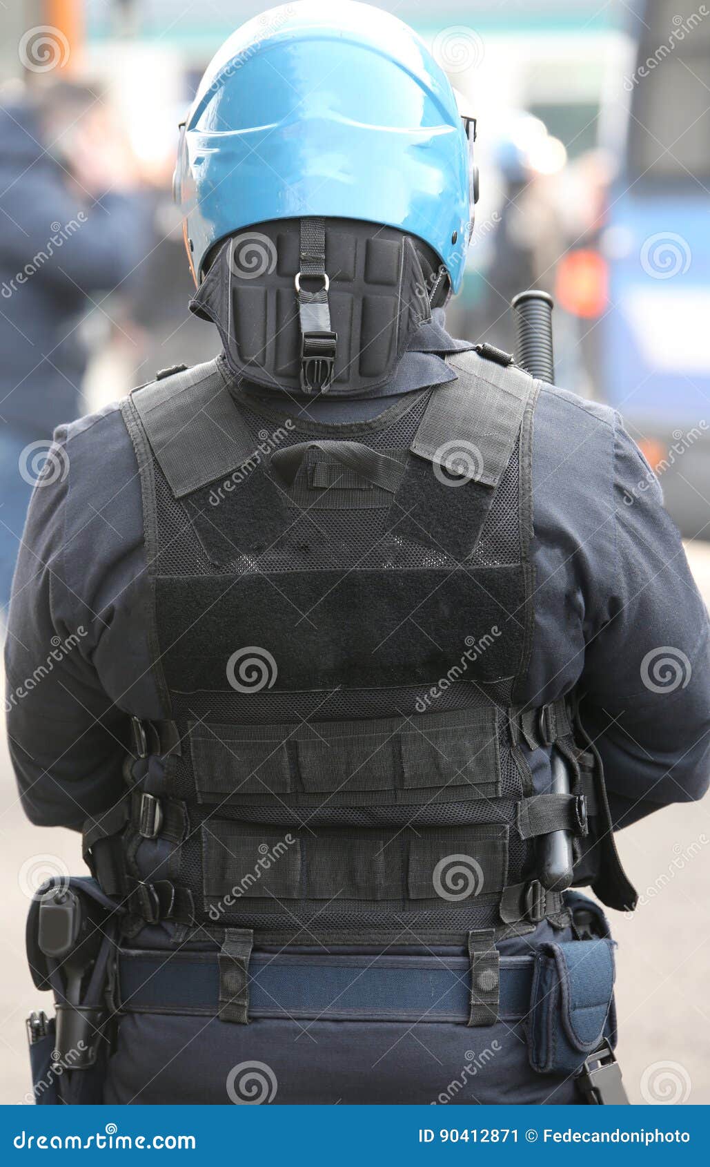 Police in Riot Gear during the Antiterrorism Control Stock Image