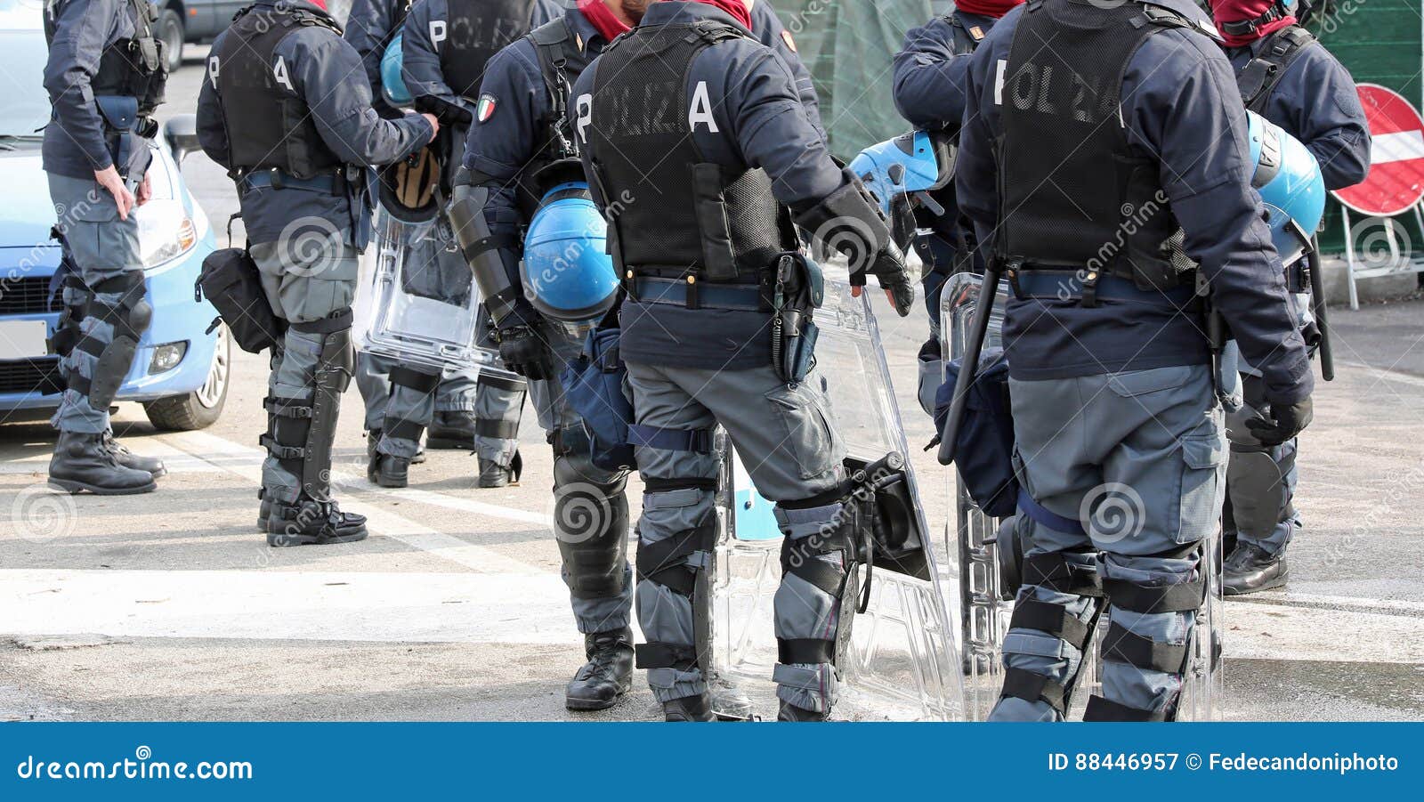 Police with Shields and Riot Gear during the Event in the City Stock ...