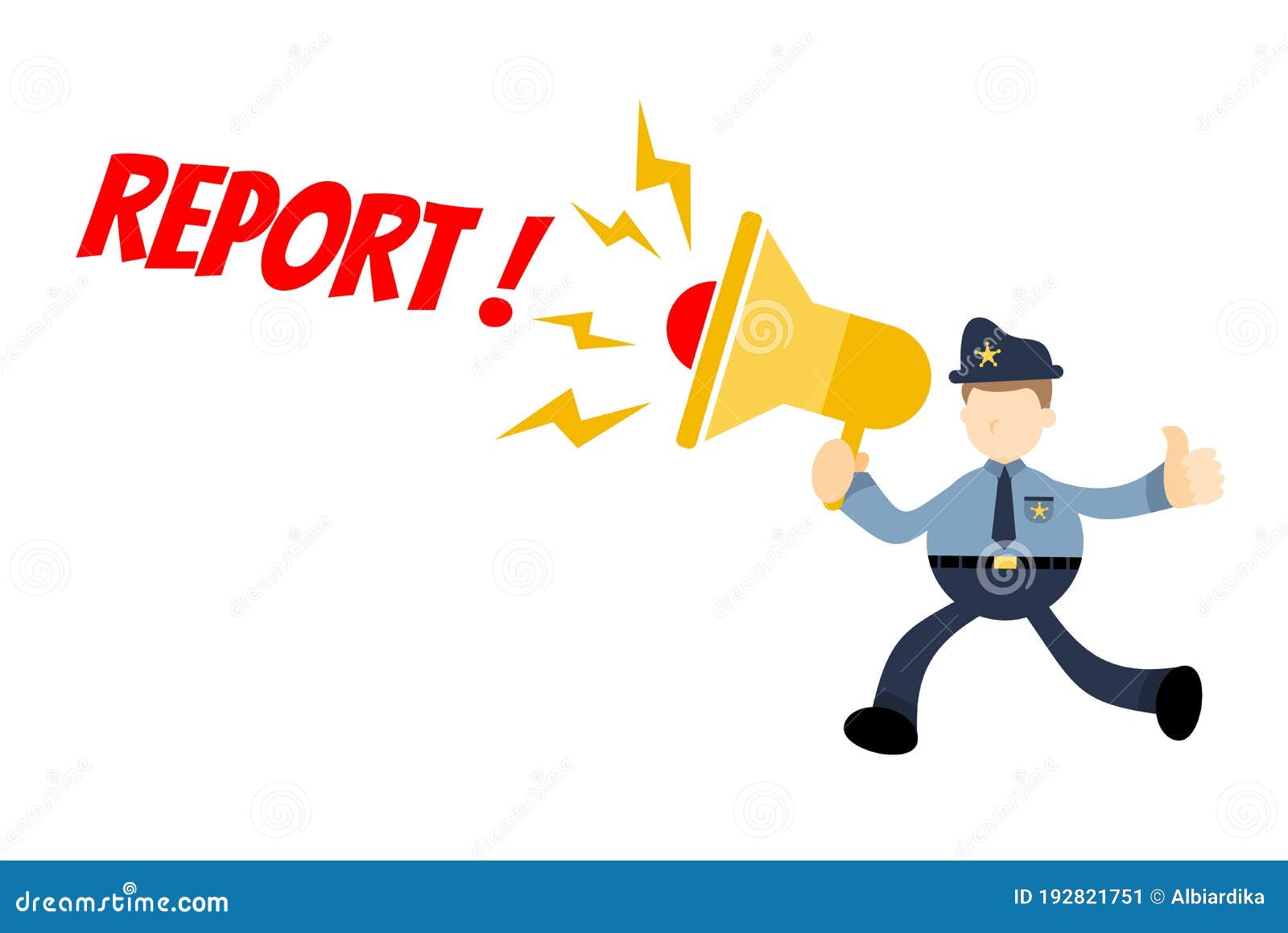 Police Officer Announce Report Loud Speaker Cartoon Doodle Flat Design police-officer-announce-report-loud-speaker-cartoon-doodle-flat-design