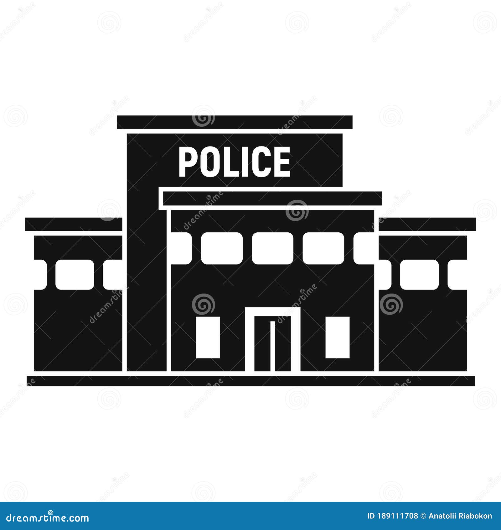 police station icon vector