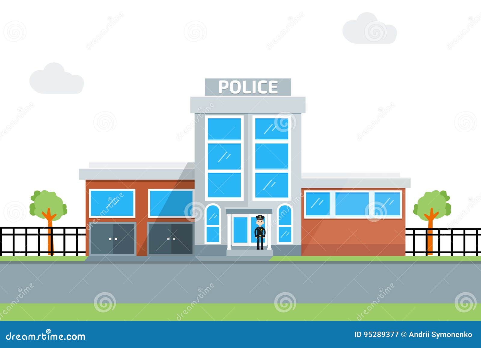 police station icon vector