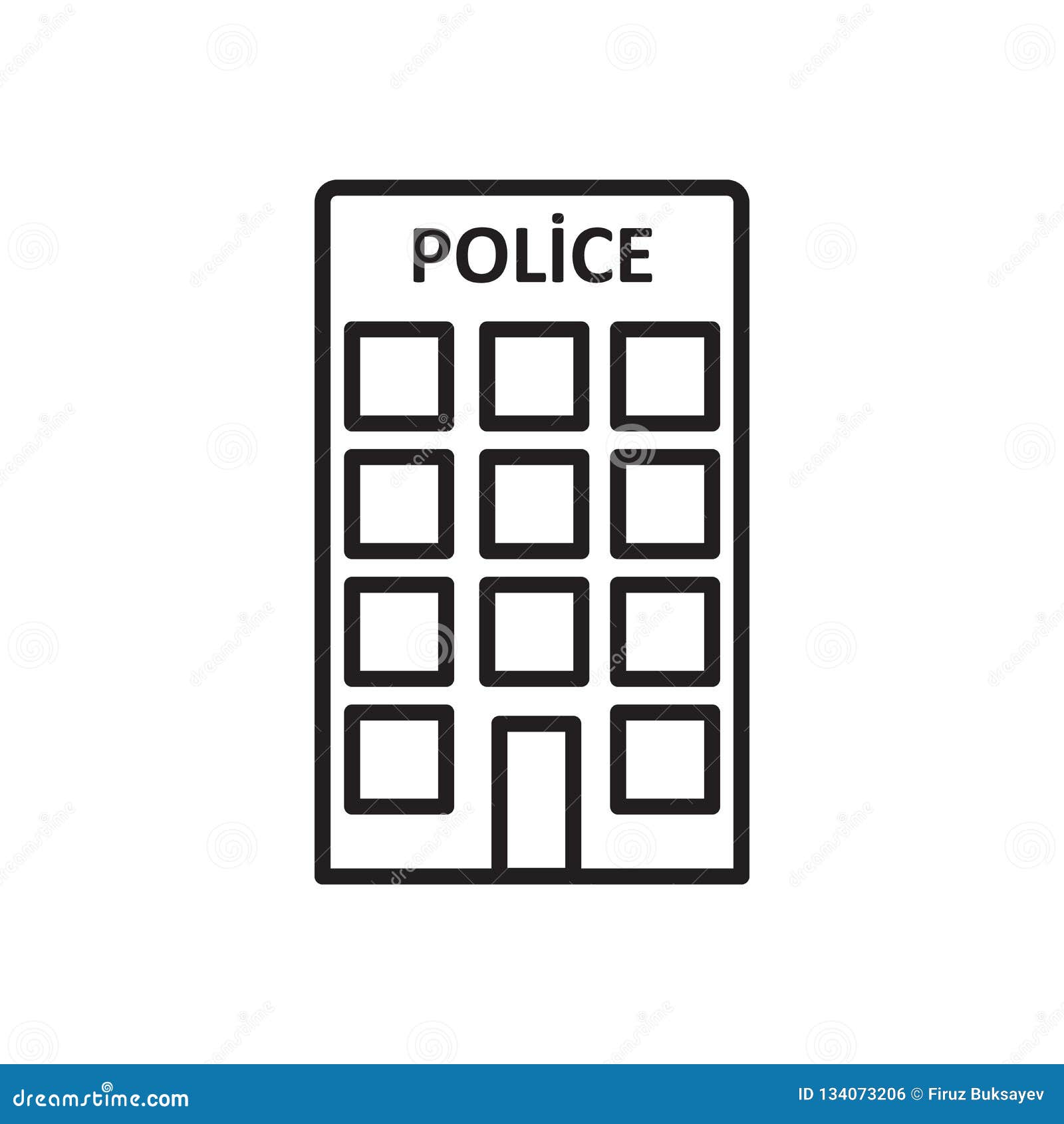 police station icon vector